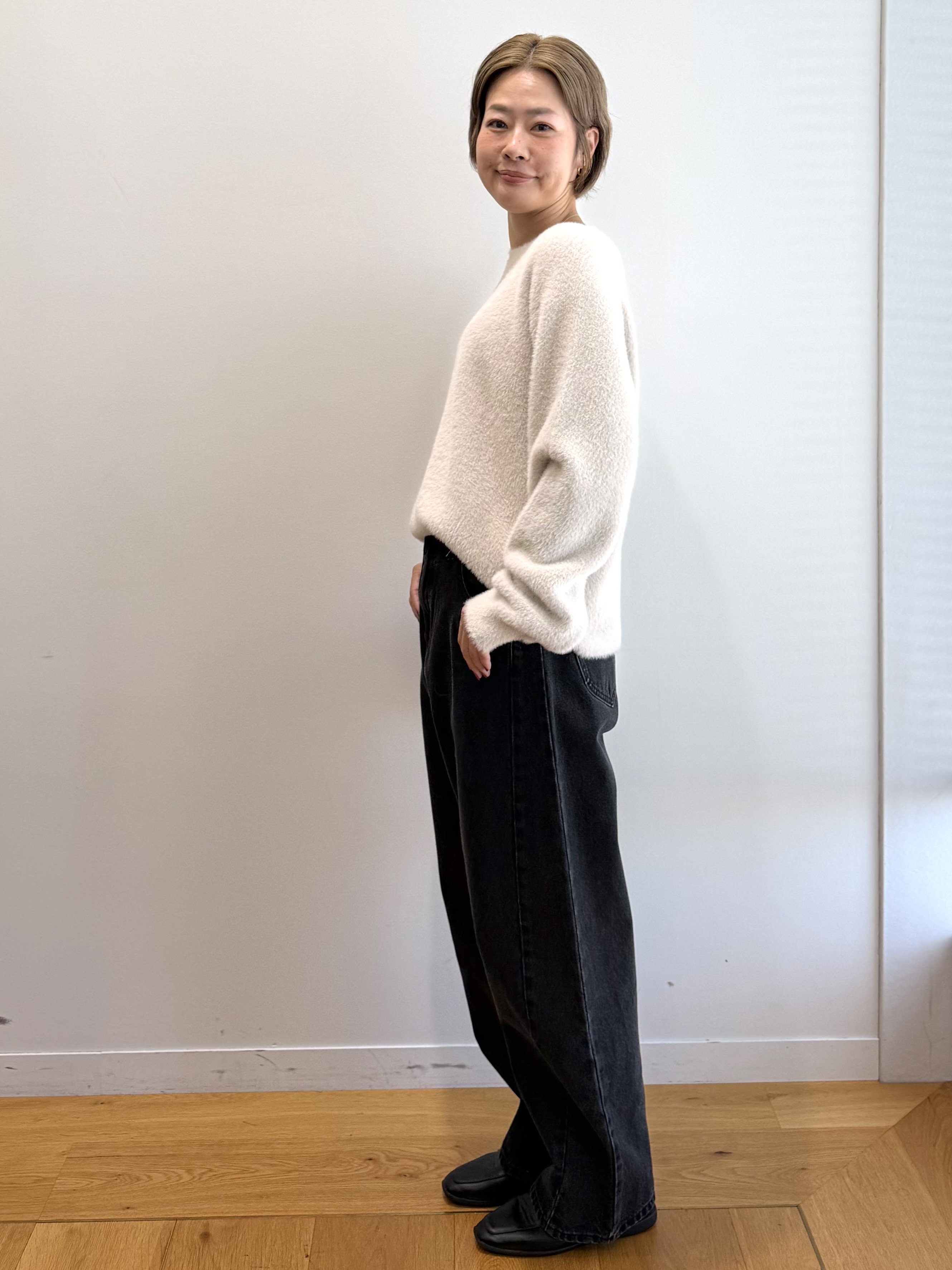 Mariko.Sさんの「OPAQUE.CLIP｜【Lee別注】バレルレッグデニムパンツ」を使ったコーディネート