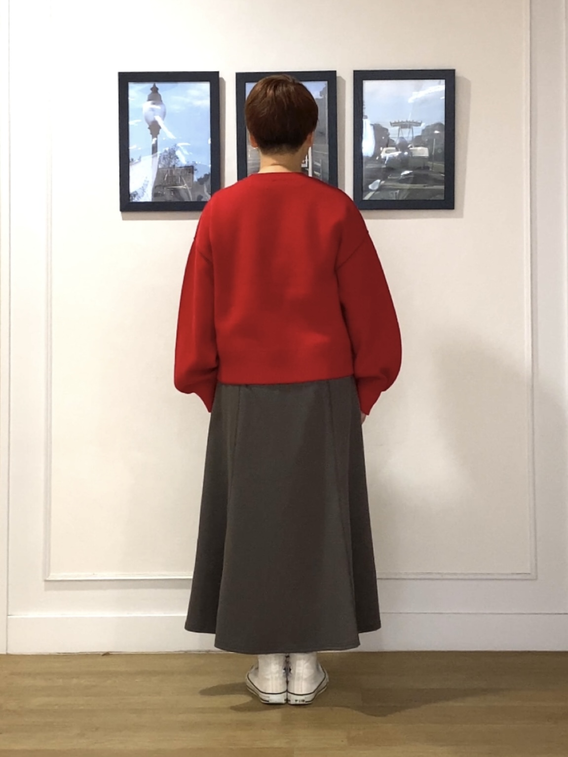 Hiroさんの「Dessin｜【2WAY/洗濯機OK/XS-L】配色リバーシブル コットンジャカード クルーネックニット」を使ったコーディネート