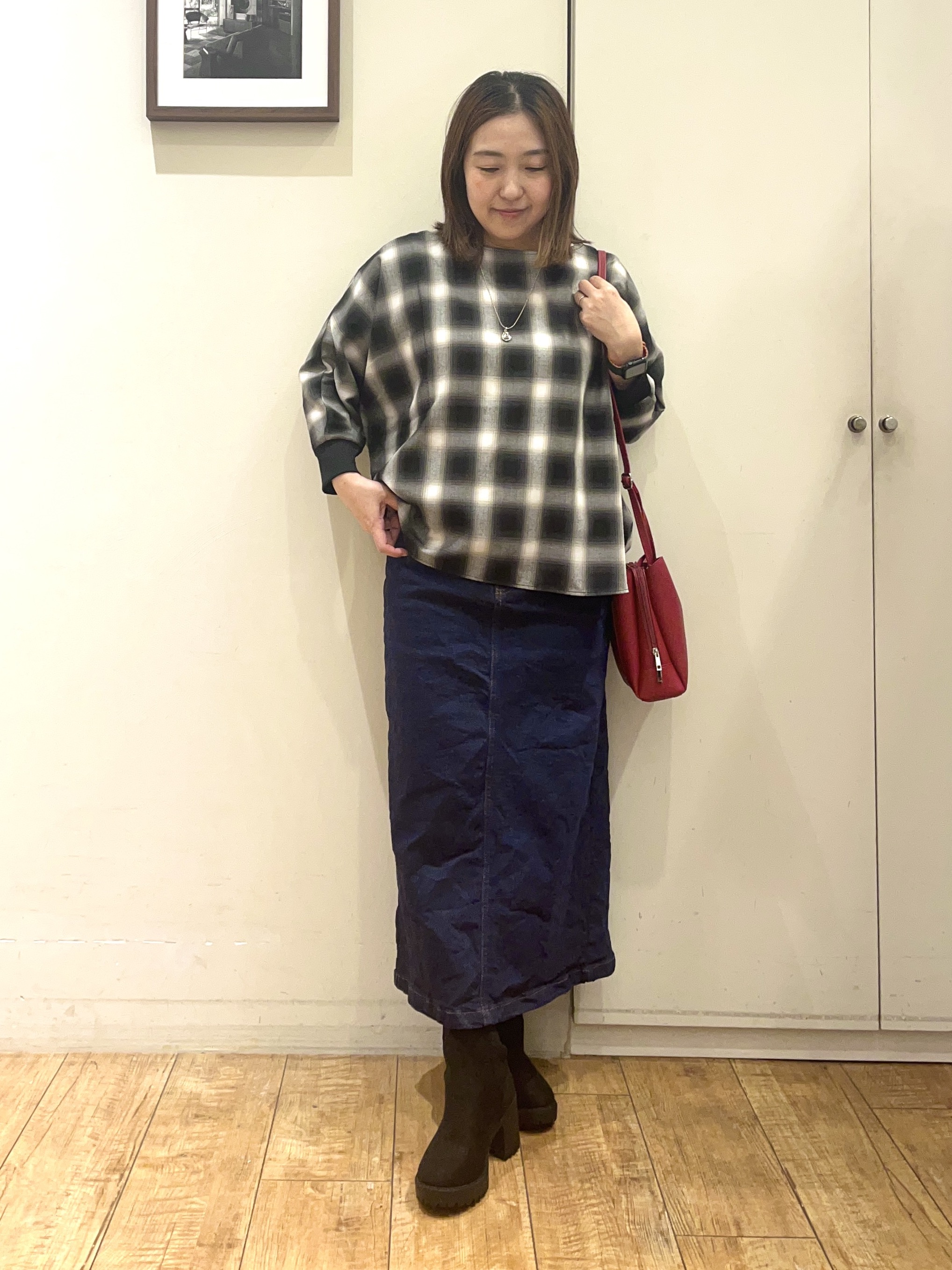 harusakuさんの「SHOO･LA･RUE｜【着丈選べる/洗濯後しわになりにくい】インせず着られる ドルマンブラウス」を使ったコーディネート