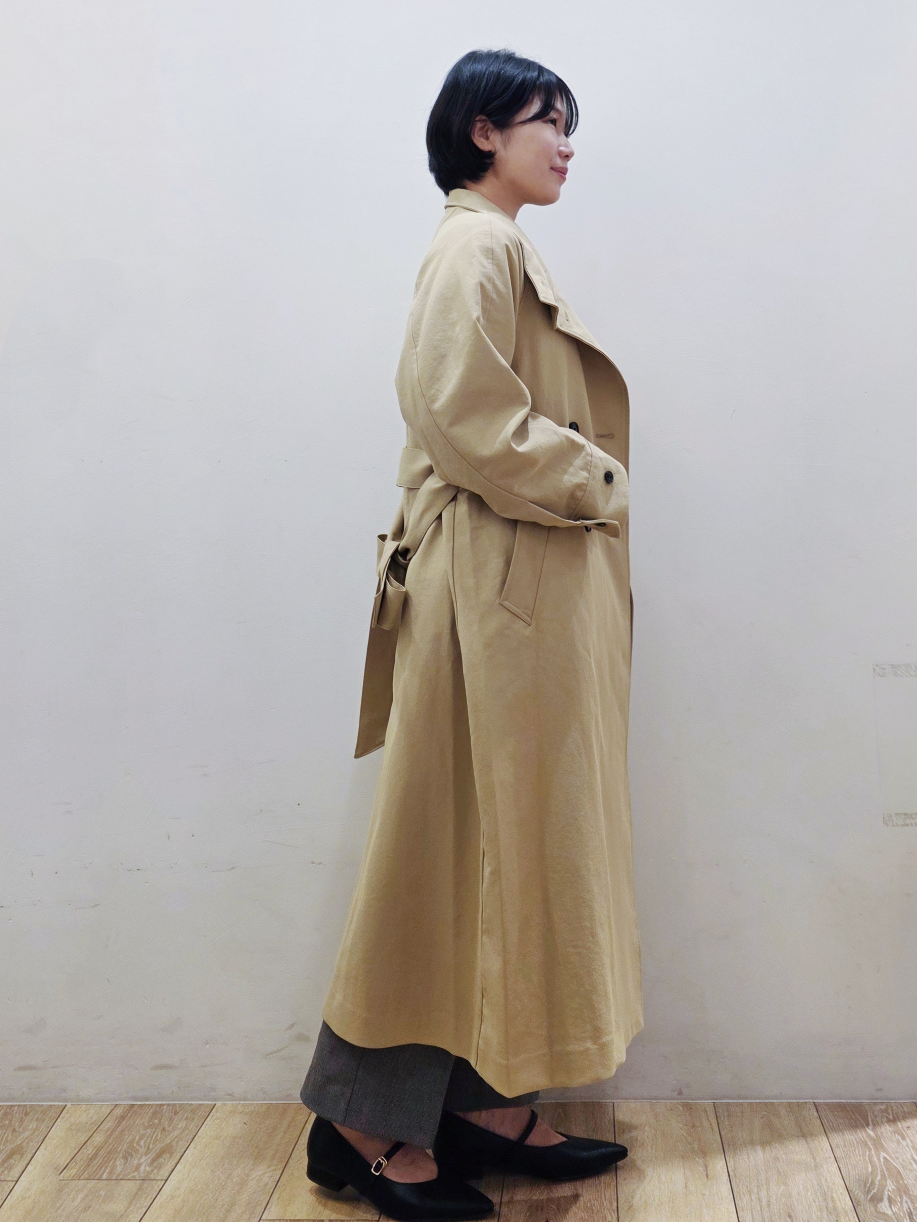 yuyuさんの「OPAQUE.CLIP｜スタンドロングコート【軽量／洗える】」を使ったコーディネート