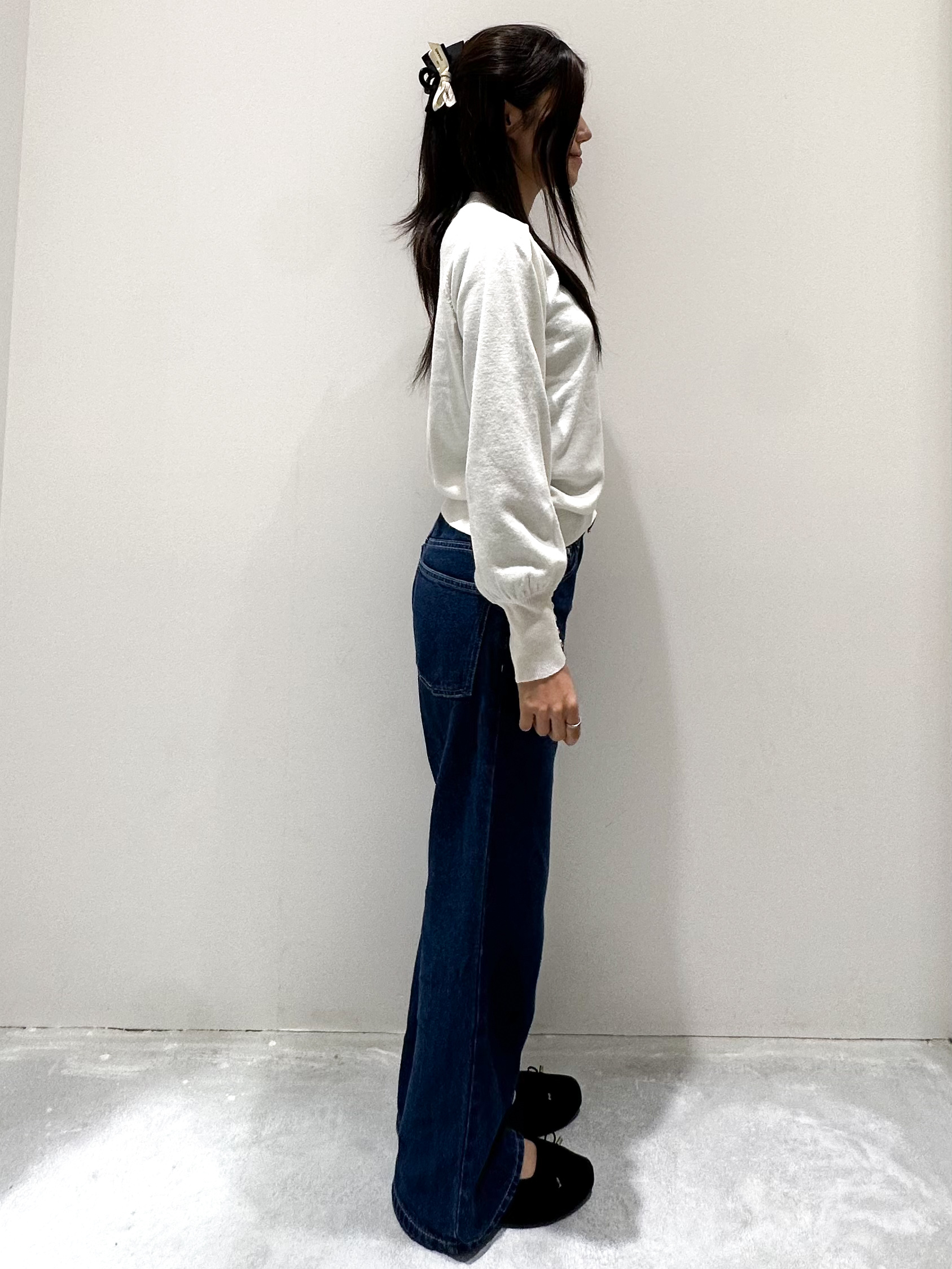 エリさんの「OPAQUE.CLIP｜カシミヤタッチハイネックニット【洗濯機OK／抗ピリング】」を使ったコーディネート