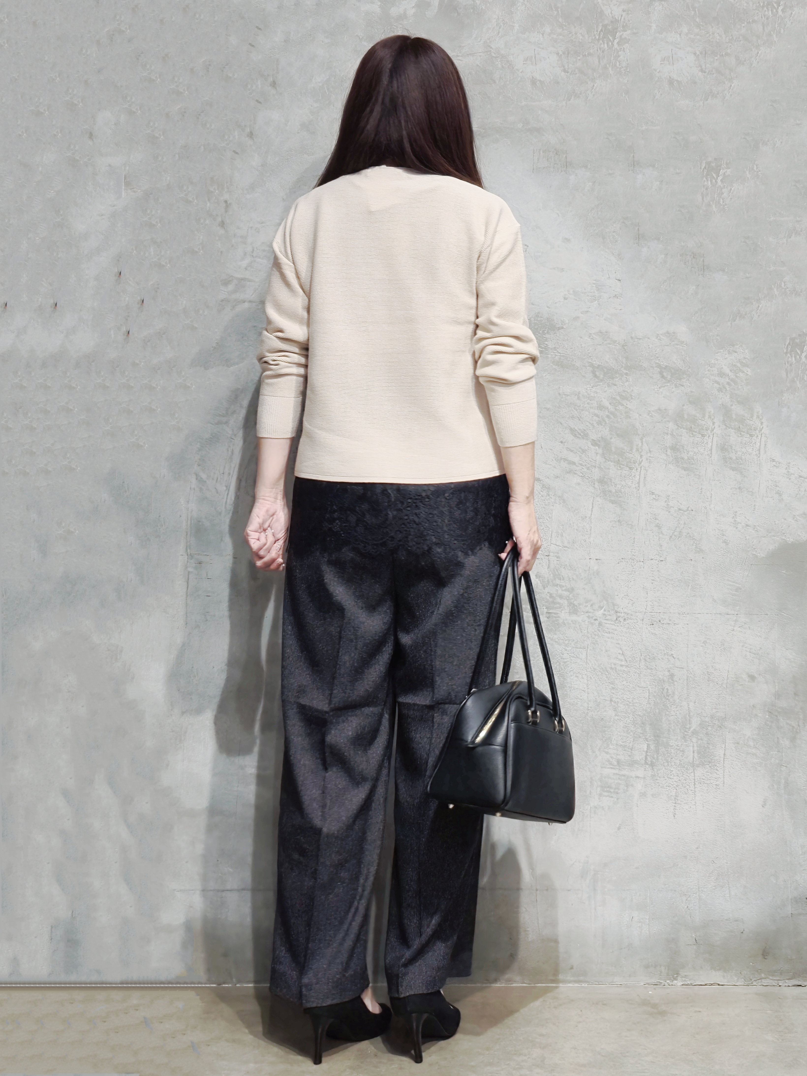 ひさえさんの「THE SHOP TK｜【毛玉防止/蓄熱/洗える】美映えガーターニット」を使ったコーディネート