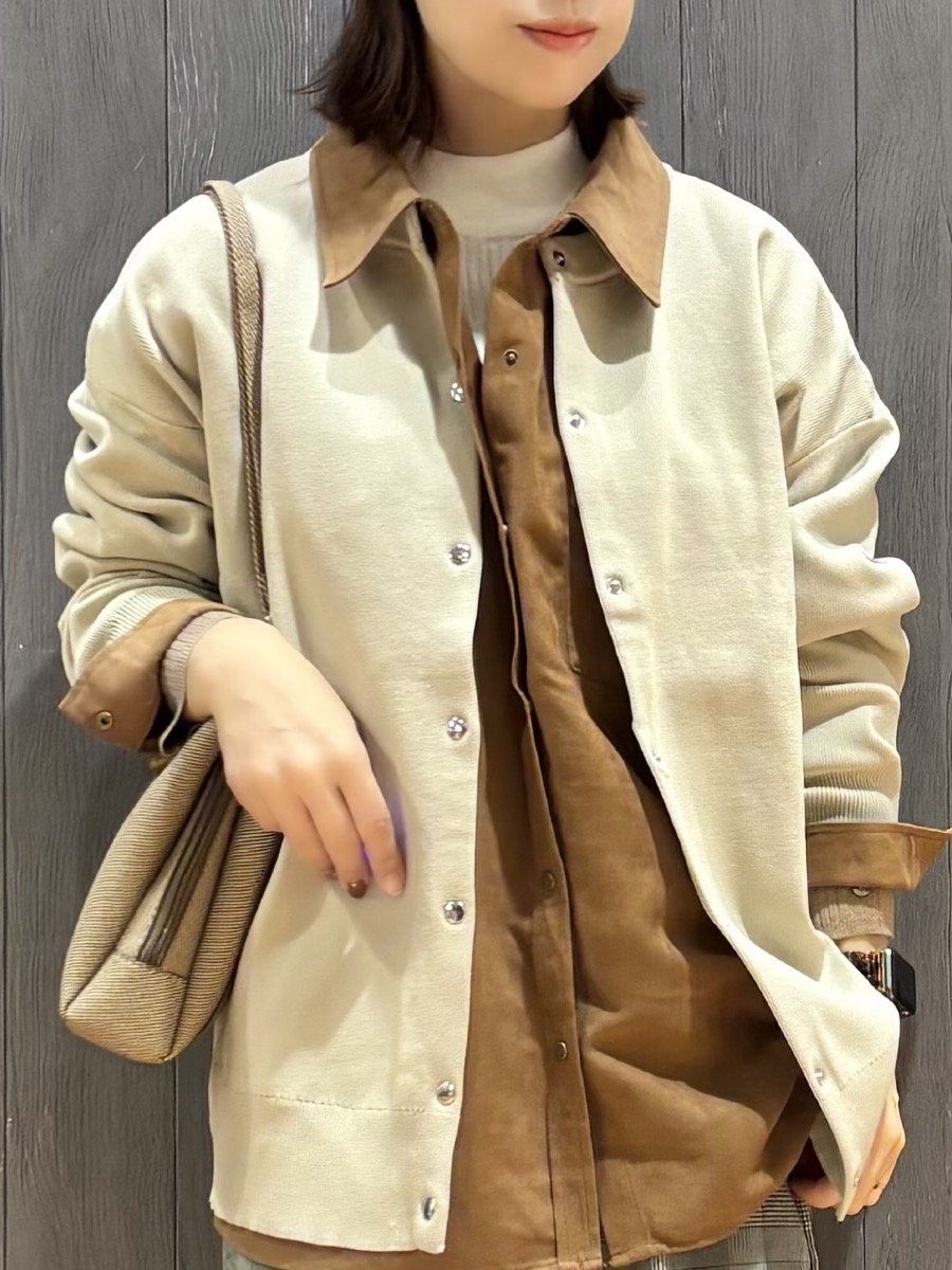 meiさんの「SHOO･LA･RUE｜【セットアップ可/洗濯機可】軽やかに羽織れる スポンディッシュ ニットカーディガン」を使ったコーディネート