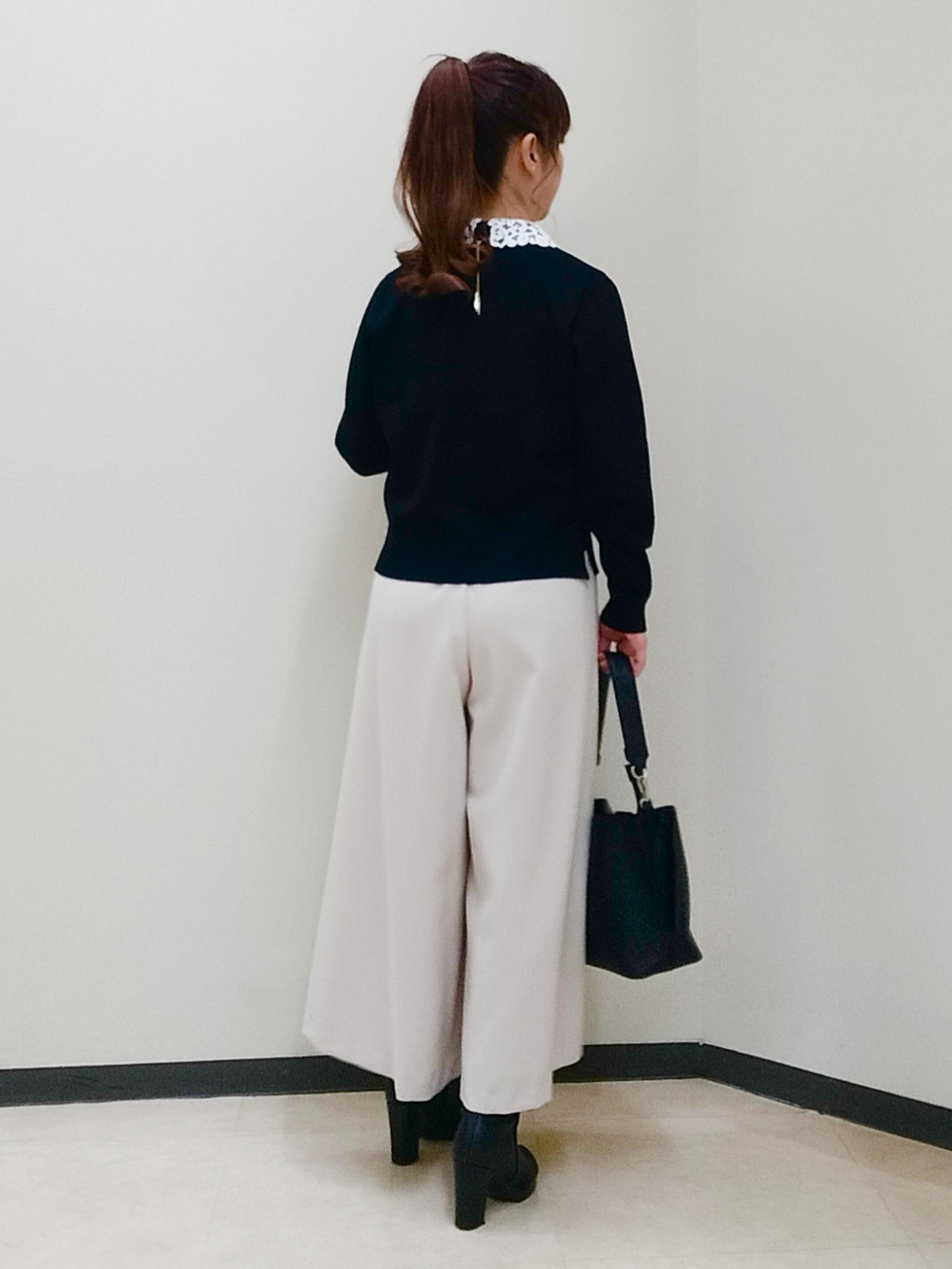 花さんの「Reflect｜【付け衿】レース衿付きストレッチニット」を使ったコーディネート