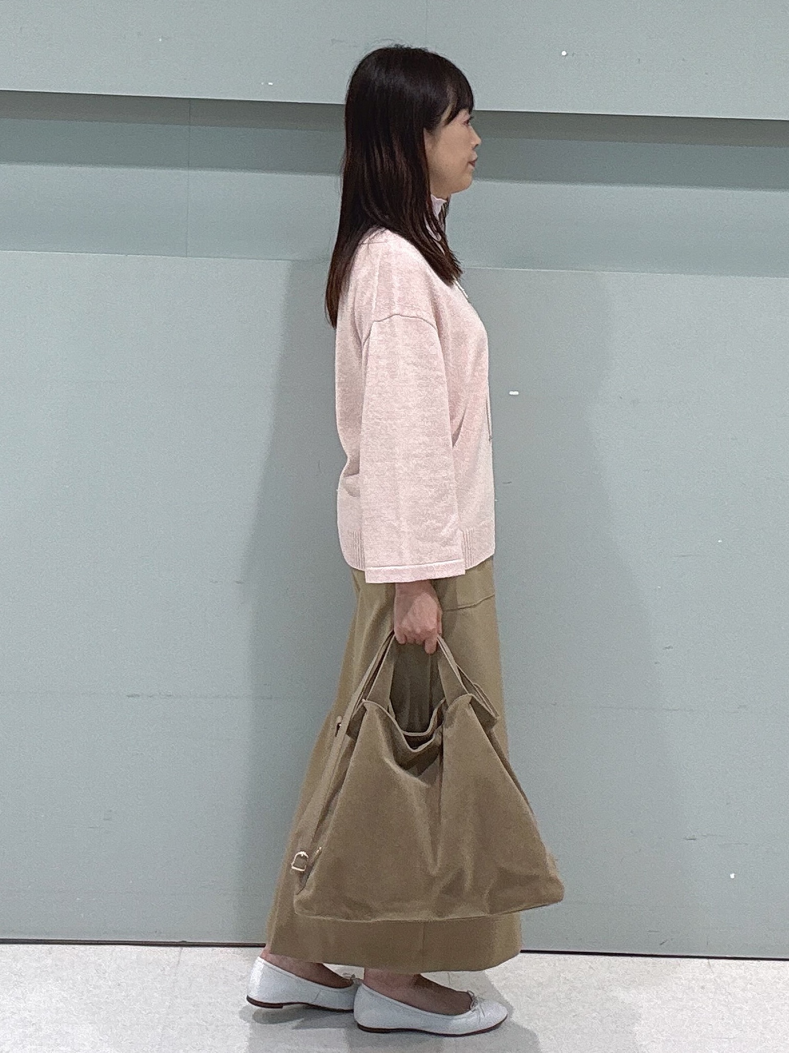 makiさんの「UNTITLED｜【アンサンブル可/手洗い可】杢調プルオーバーニット」を使ったコーディネート