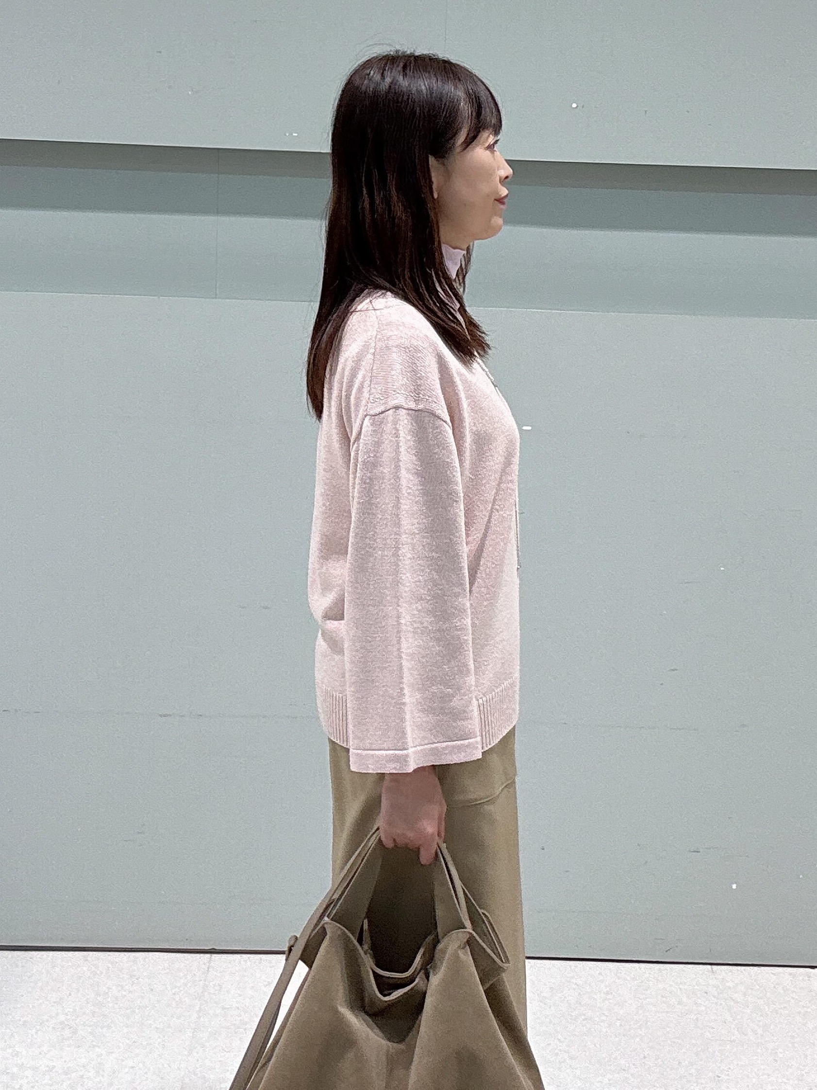 makiさんの「UNTITLED｜【アンサンブル可/手洗い可】杢調プルオーバーニット」を使ったコーディネート