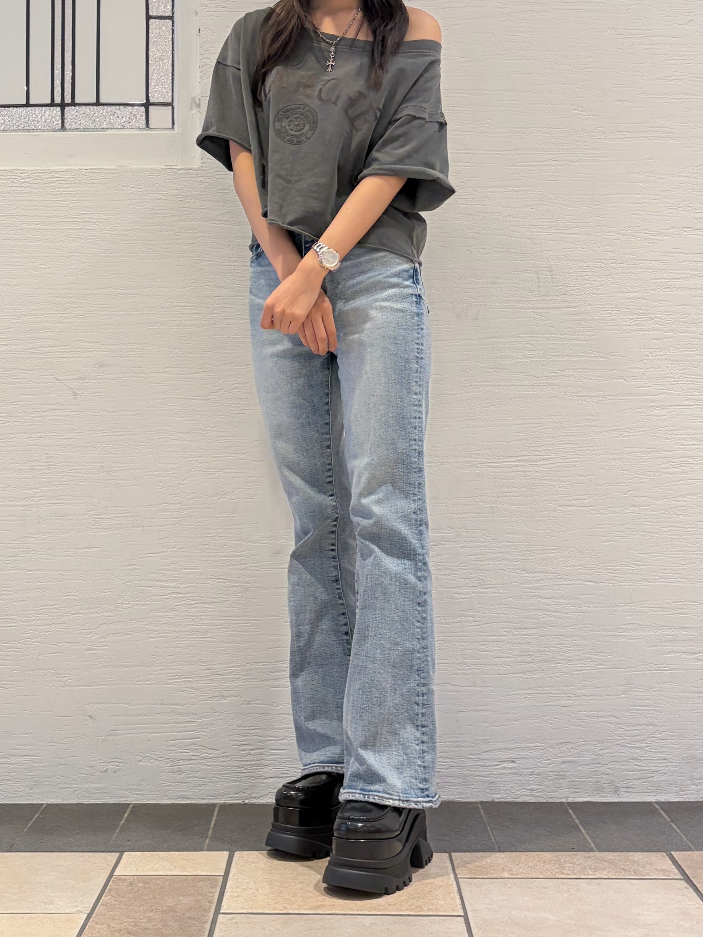 suzuhaさんの「ESPERANZA｜プラットフォームローファー」を使ったコーディネート