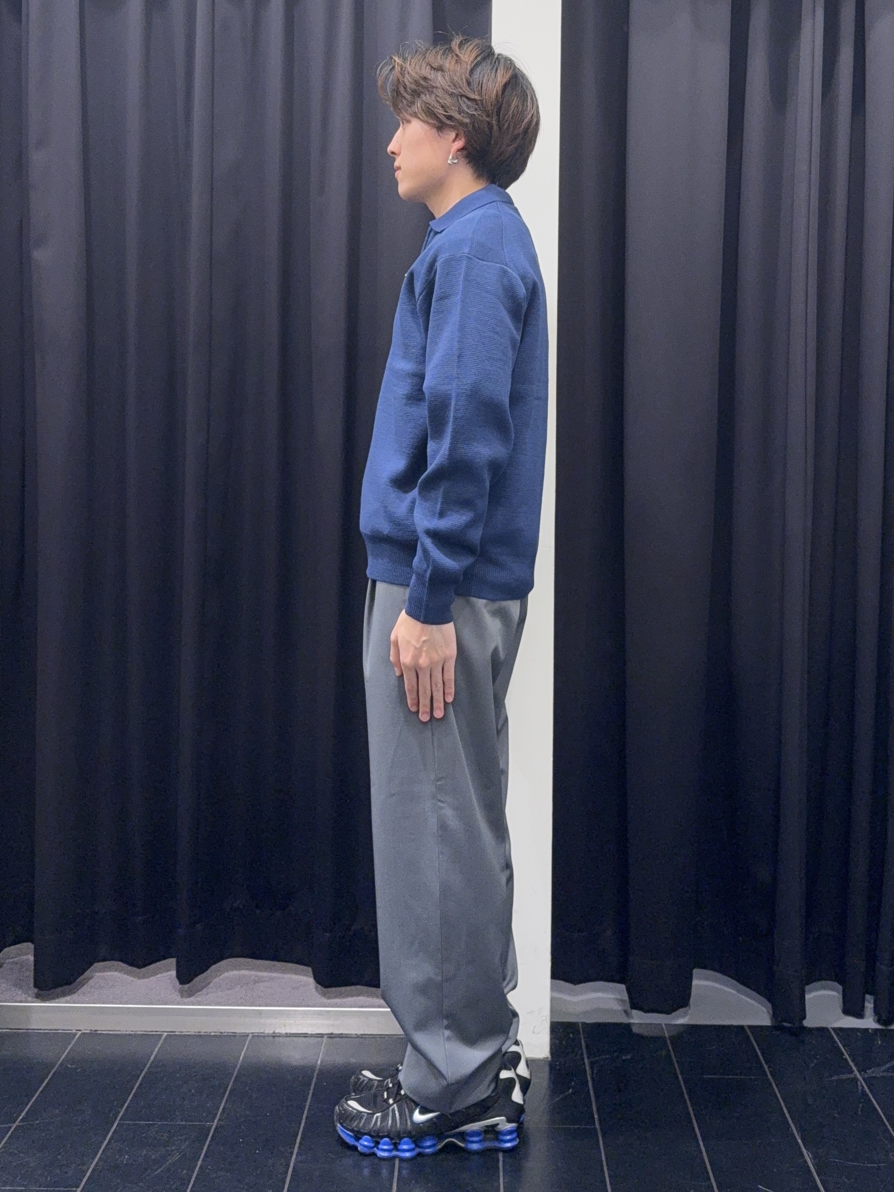カシマさんの「THE SHOP TK｜【洗濯機OK】ハーフジップニット」を使ったコーディネート