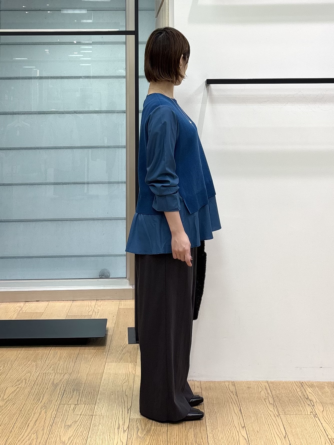 asamiさんの「INDIVI｜【洗える／1枚でコーデ完成】重ね着風ニットトップス」を使ったコーディネート