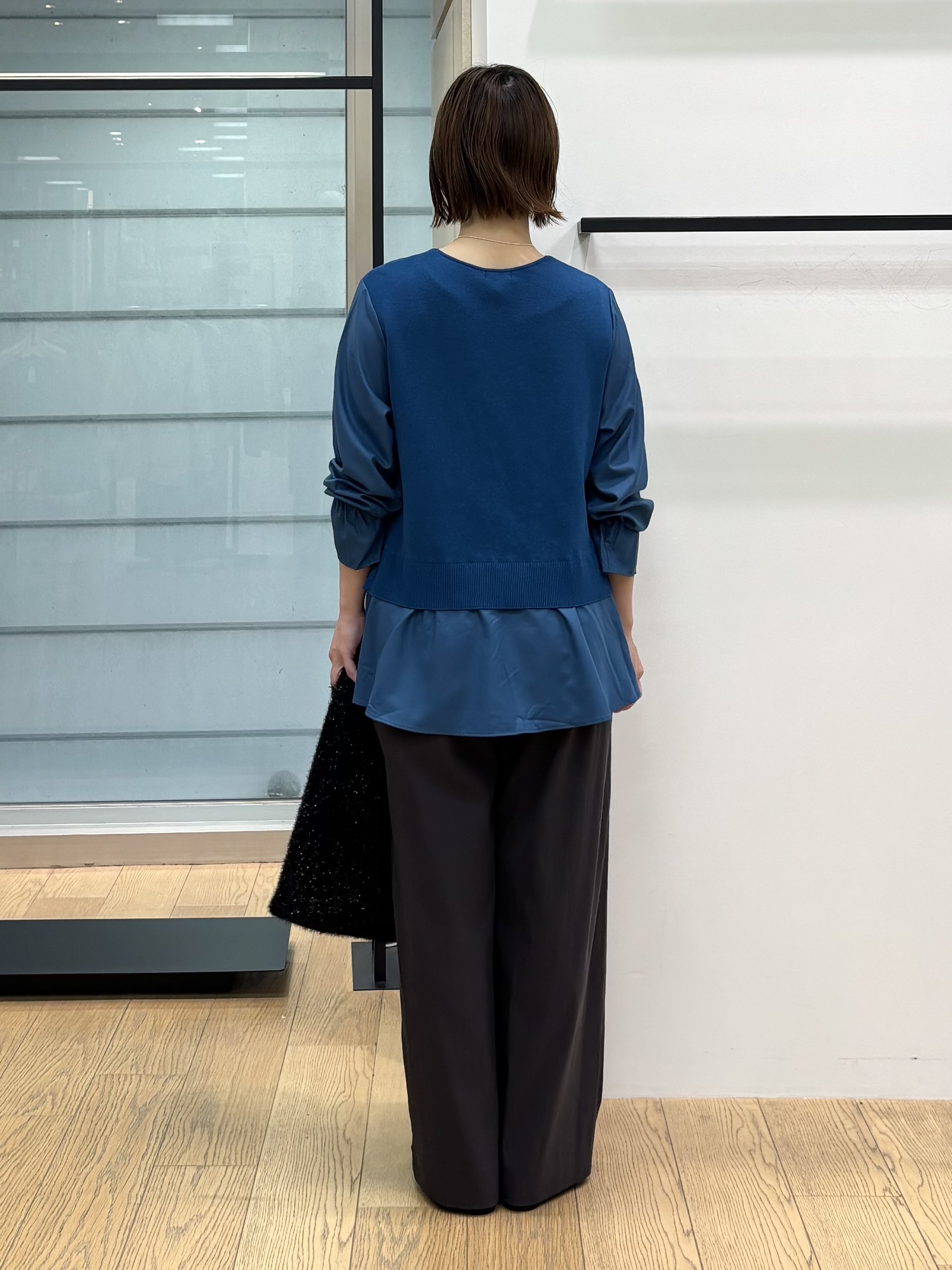 asamiさんの「INDIVI｜【洗える／1枚でコーデ完成】重ね着風ニットトップス」を使ったコーディネート