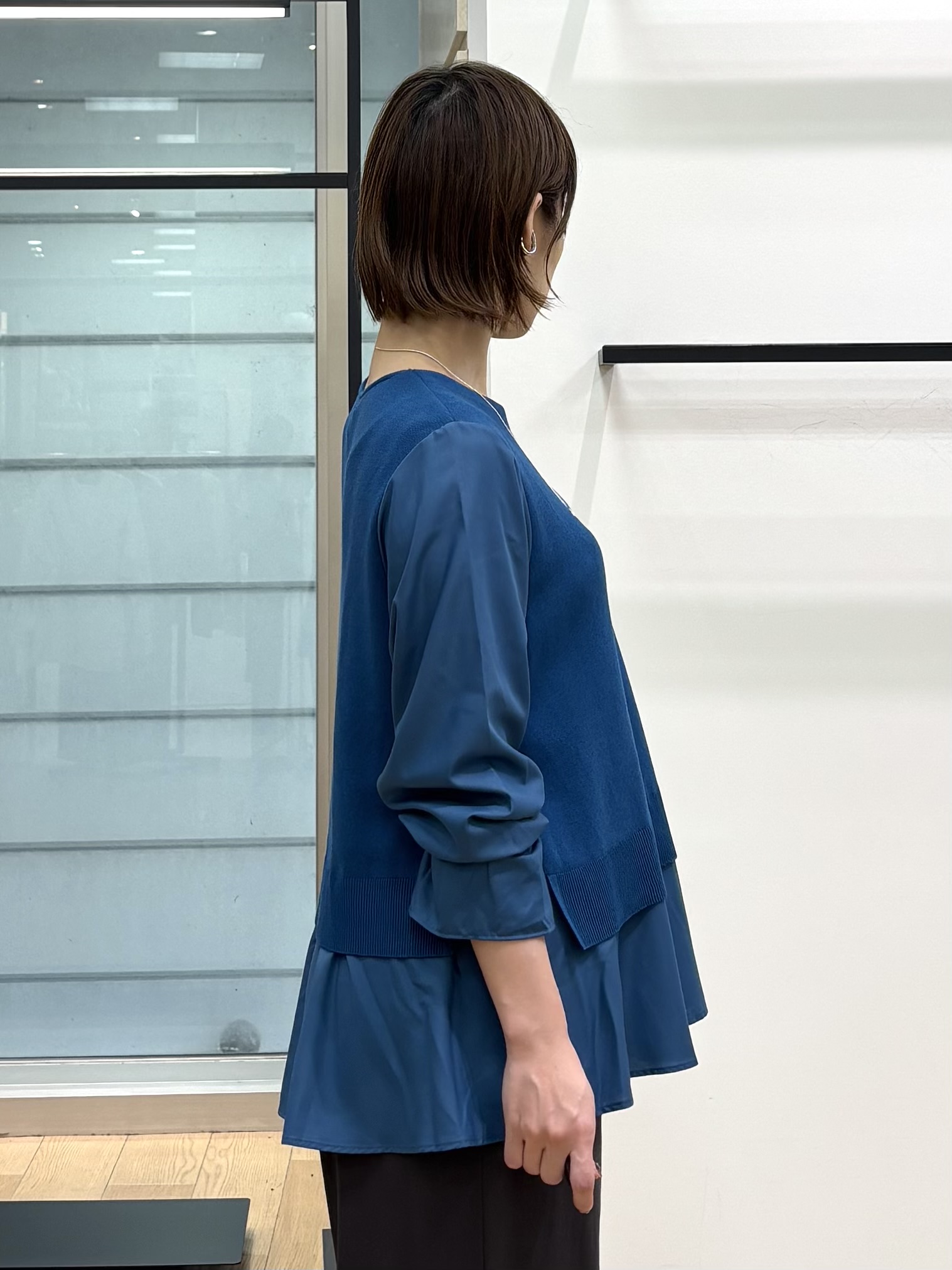 asamiさんの「INDIVI｜【洗える／1枚でコーデ完成】重ね着風ニットトップス」を使ったコーディネート