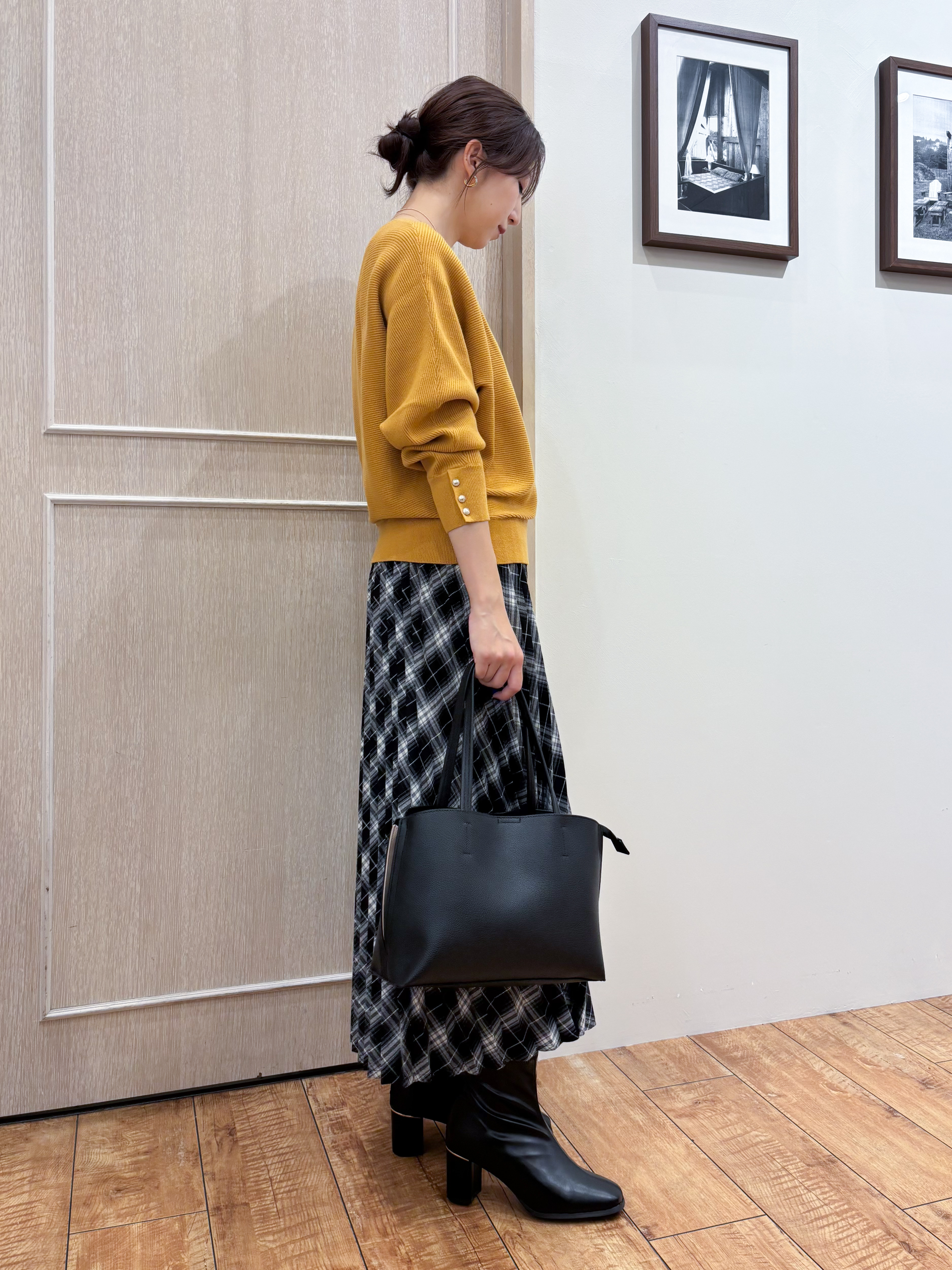 なみさんの「SHOO･LA･RUE｜【洗濯機可/体型カバー】やわらかリブドルマンニット」を使ったコーディネート