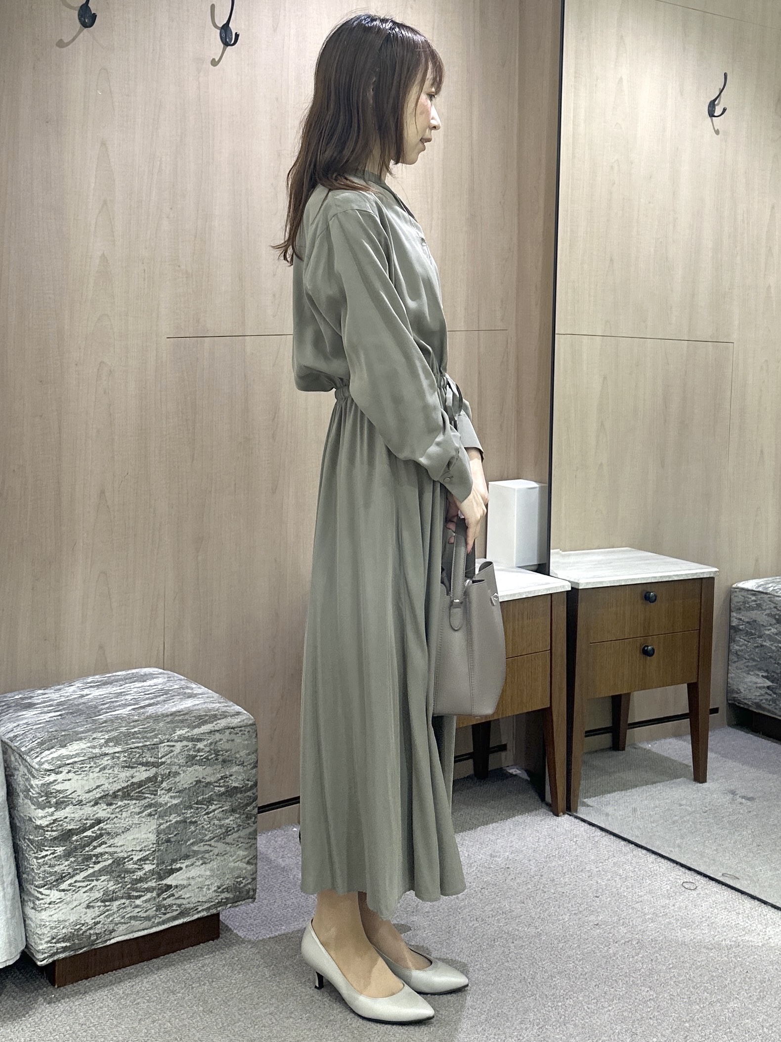 Miwaさんの「UNTITLED｜ドロストデザインワンピース」を使ったコーディネート