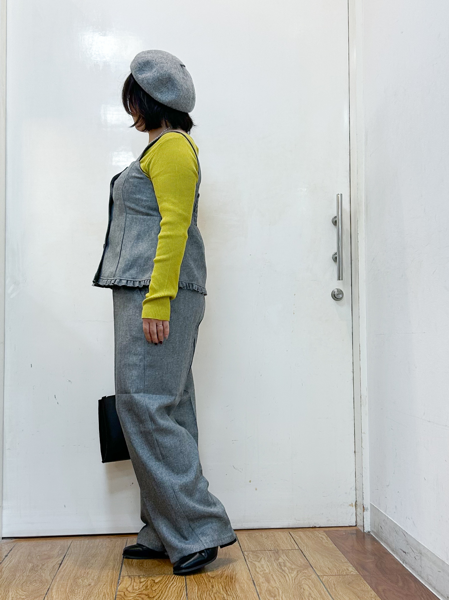 haruさんの「SHOO･LA･RUE｜【毛玉になりにくい/S-LL/洗濯機可】ボートネックで首元美しく やわらかリブニット」を使ったコーディネート