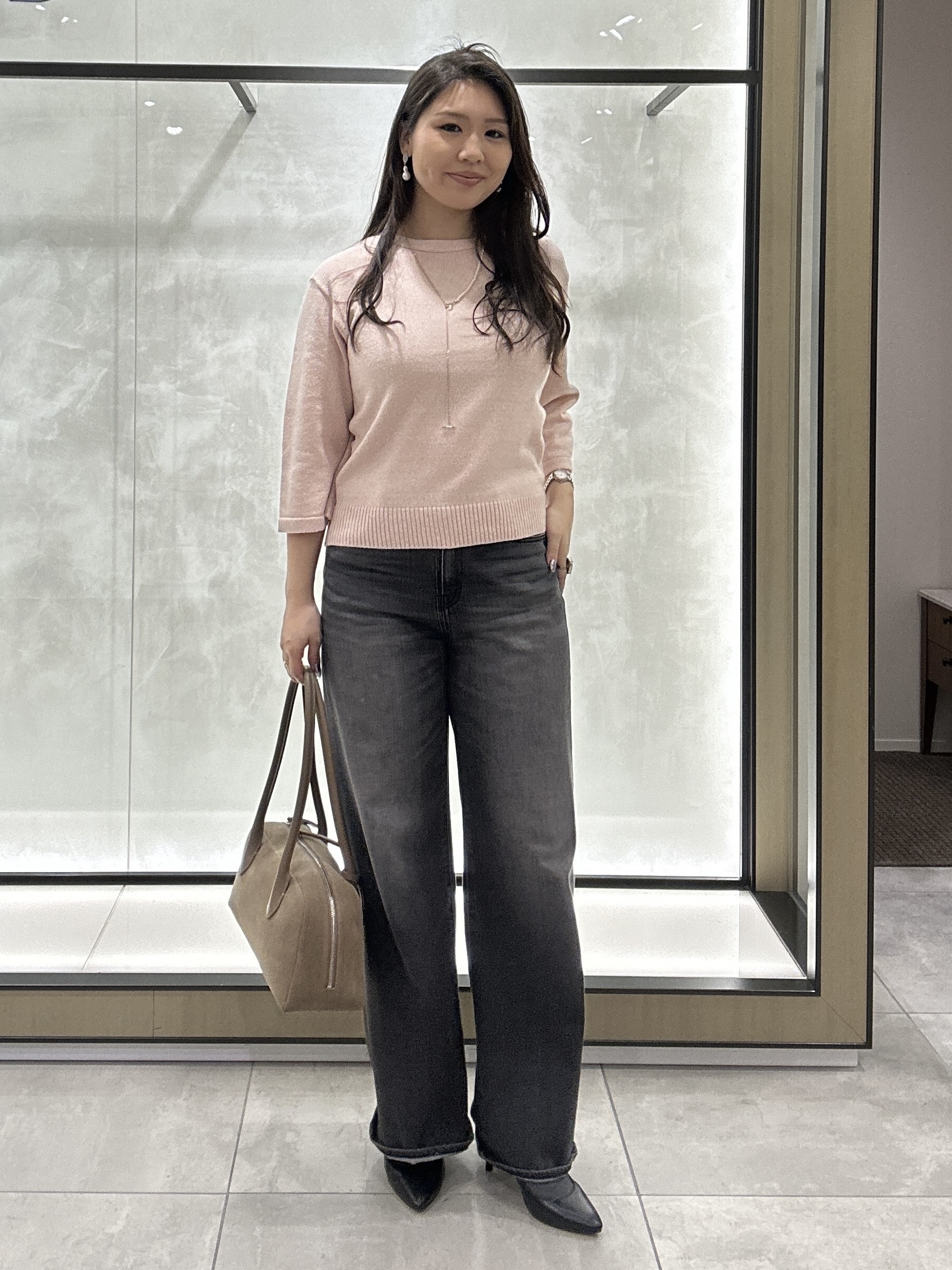 YURIさんの「UNTITLED｜【Made in Japan】ガラスパールラリエット」を使ったコーディネート