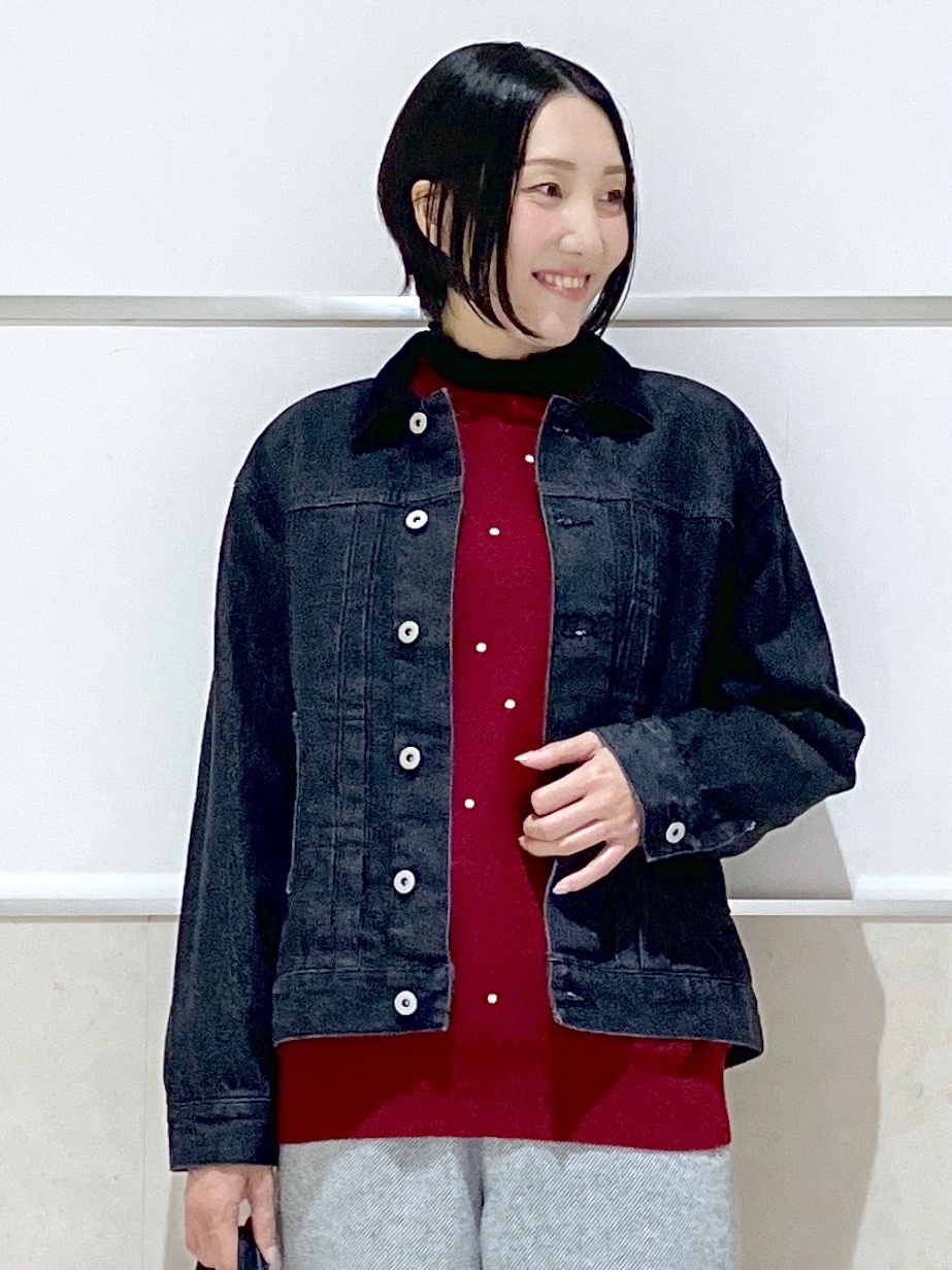 eriko さんの「Dessin｜【洗濯機OK/秋ニット】コットンジャガード ドットプルオーバー」を使ったコーディネート