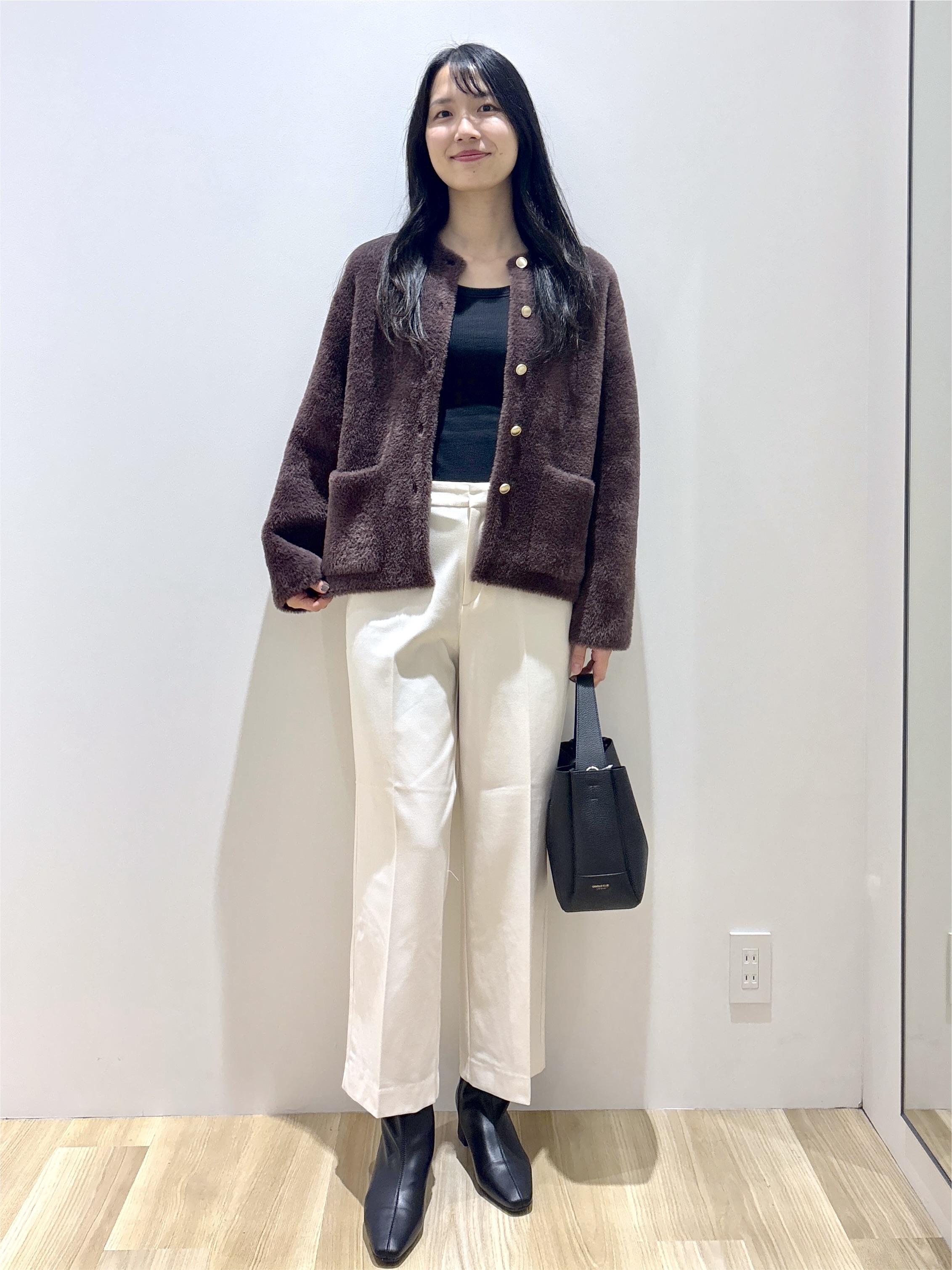 sachikoさんの「OPAQUE.CLIP｜ダブルフェイスニットカーディガン」を使ったコーディネート