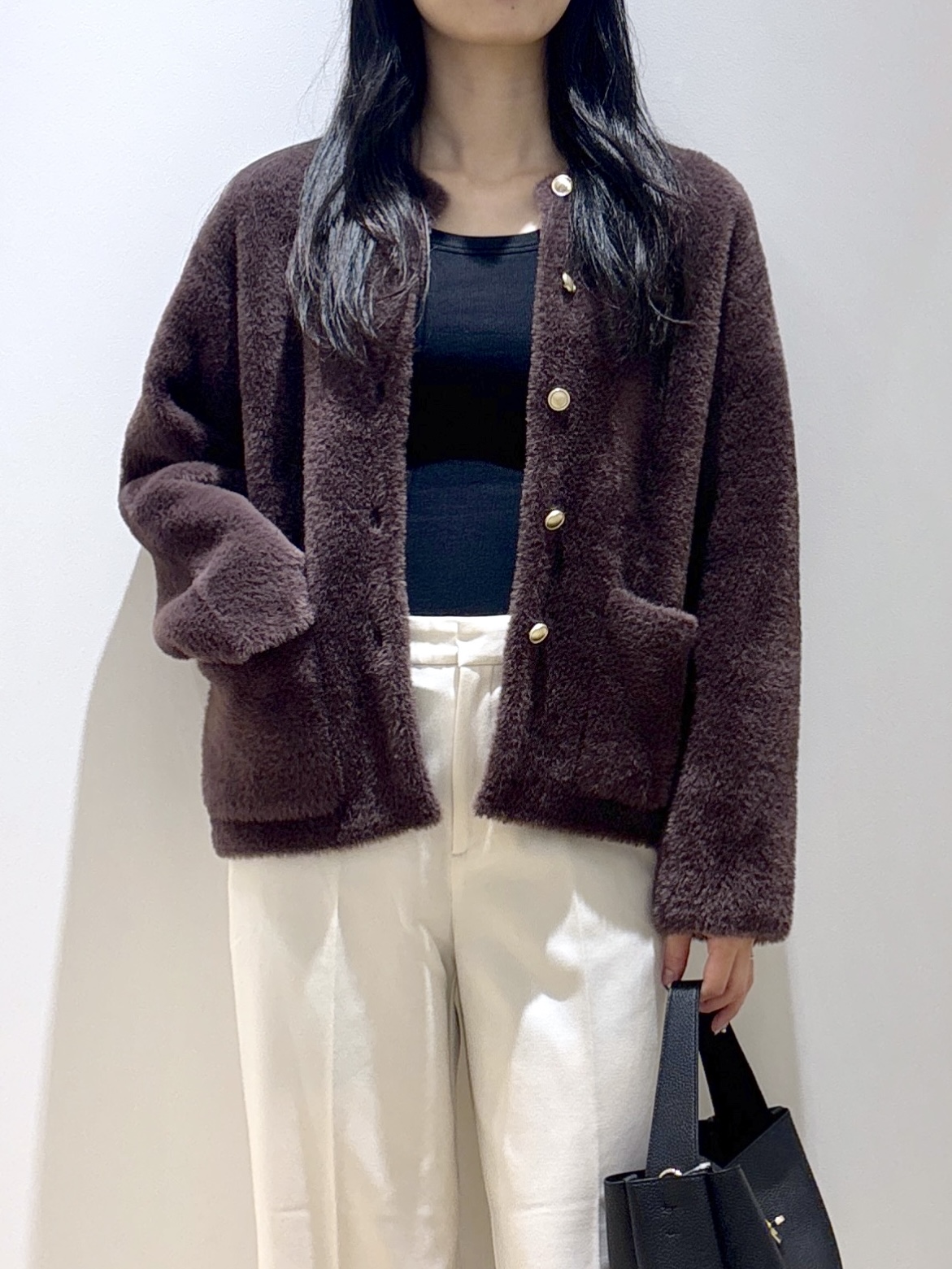 sachikoさんの「OPAQUE.CLIP｜ダブルフェイスニットカーディガン」を使ったコーディネート