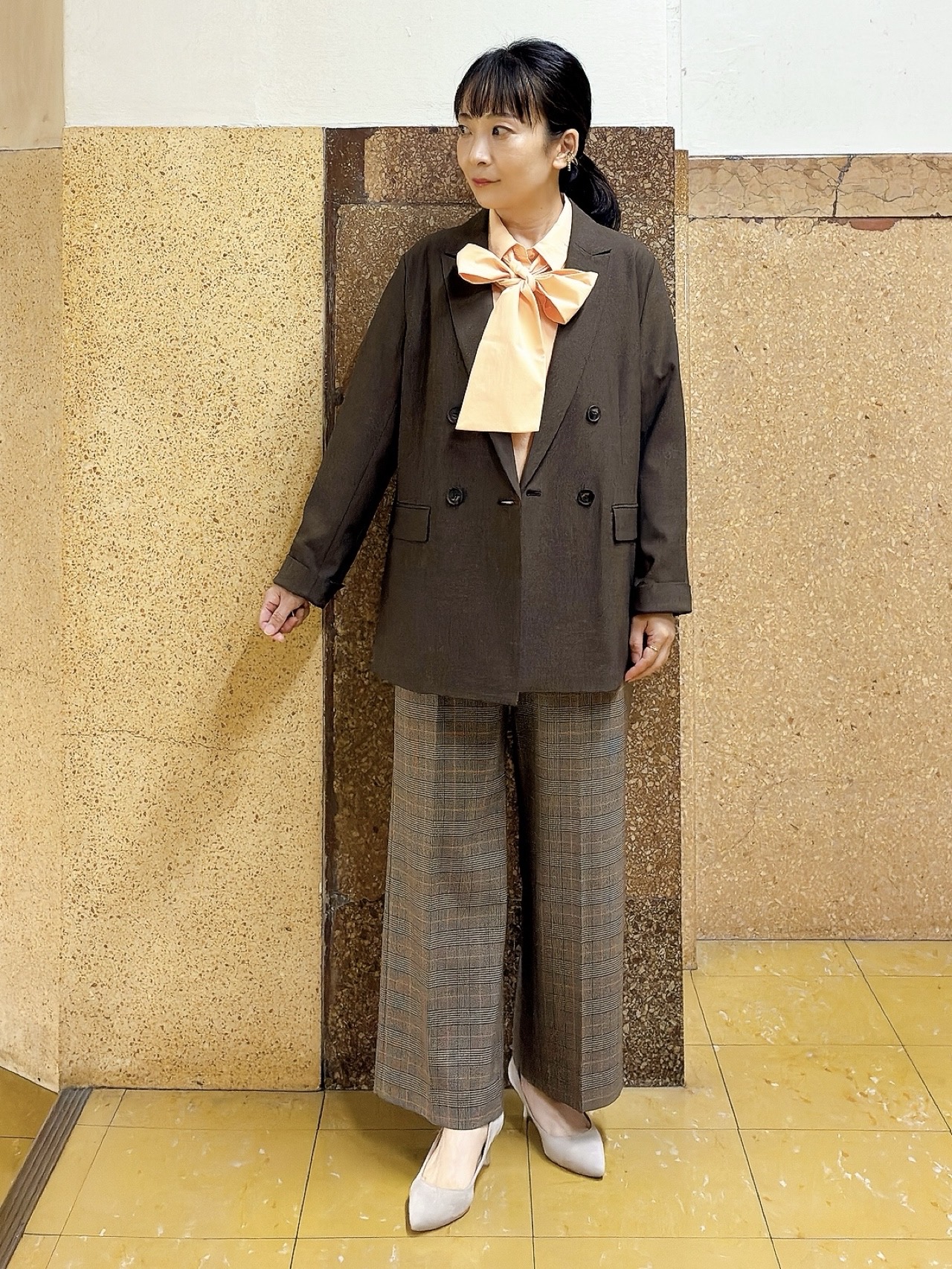 hattoriさんの「INDIVI｜【洗濯機OK／ストレッチ◎】ストレートワイドパンツ」を使ったコーディネート