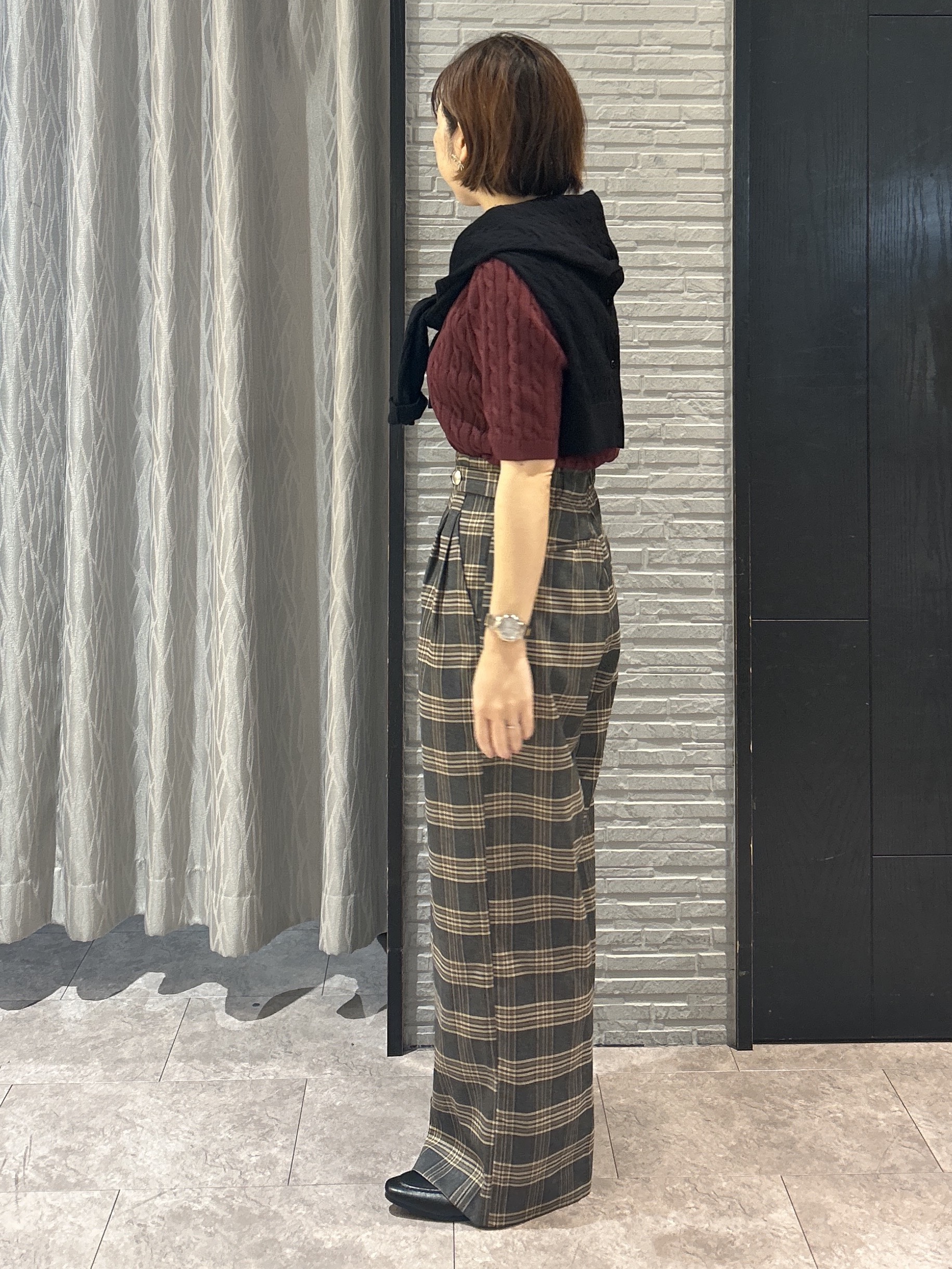 ga_riさんの「THE SHOP TK｜POLO BCS/ケーブルクルーカーディガン」を使ったコーディネート