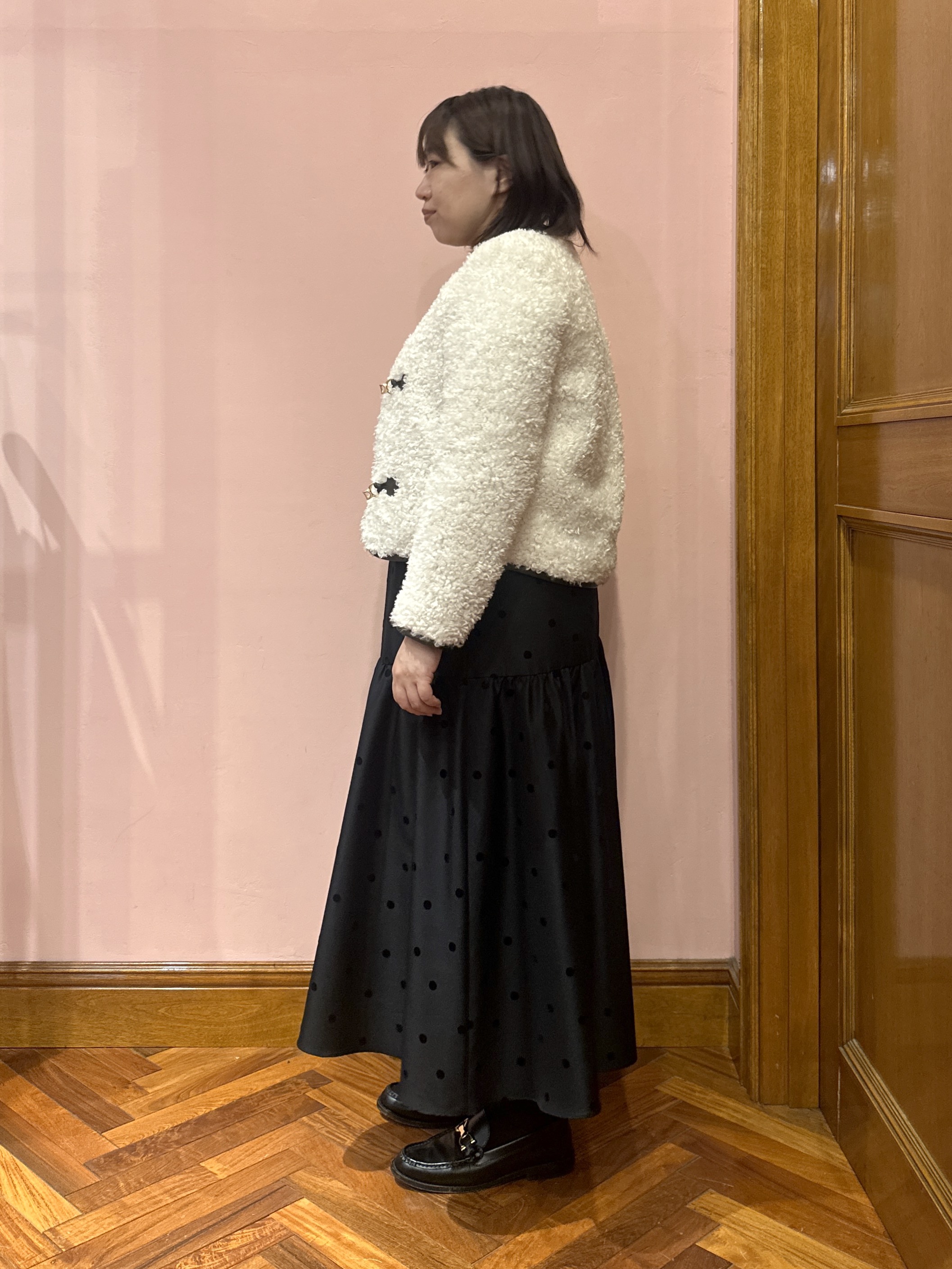 komatsuさんの「DRESSTERIOR｜ゴールドトグルボアジャケット」を使ったコーディネート
