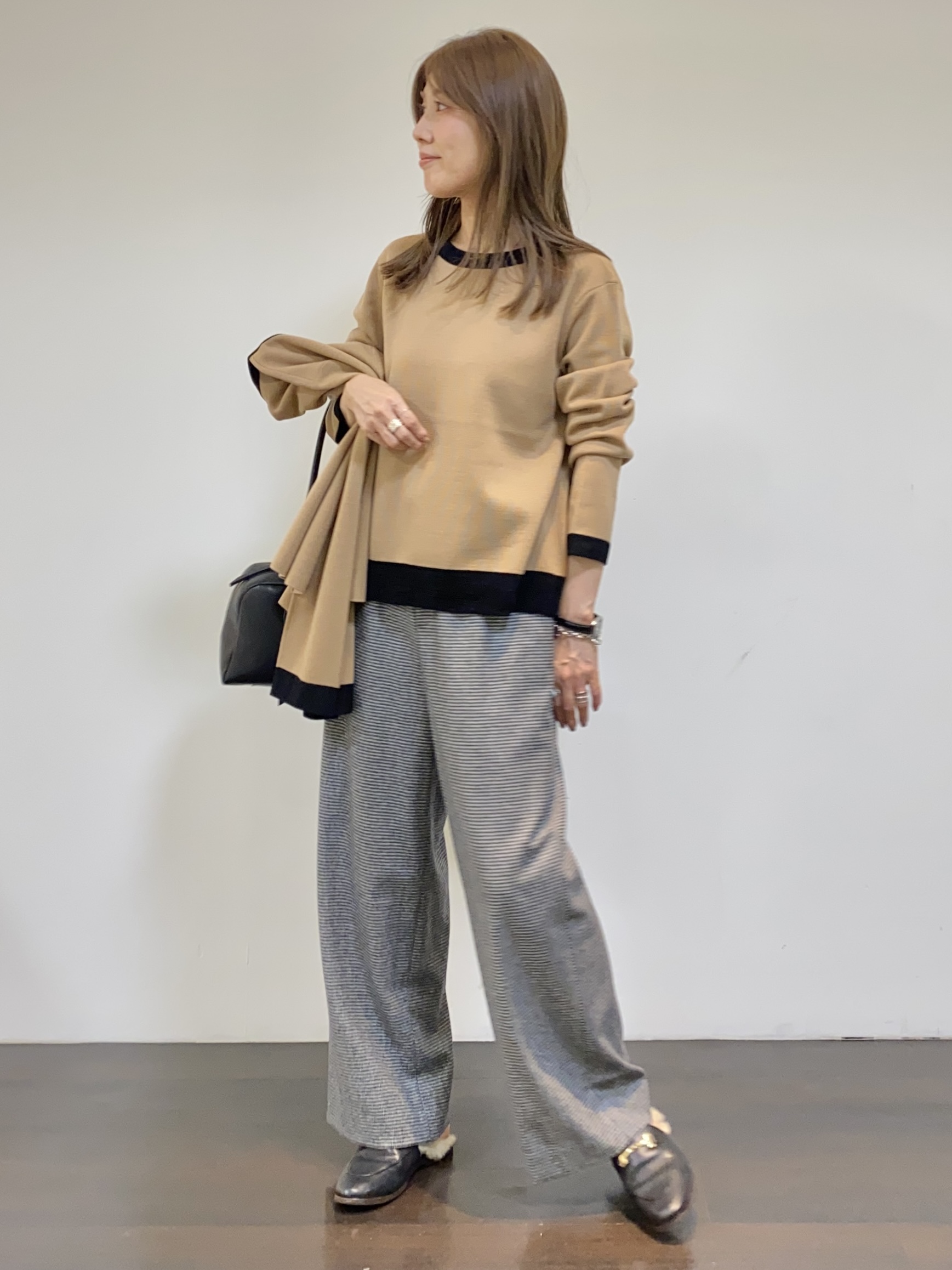 tomoさんの「UNTITLED｜【アンサンブル可/ジャケットライク】モールラインカーディガン」を使ったコーディネート
