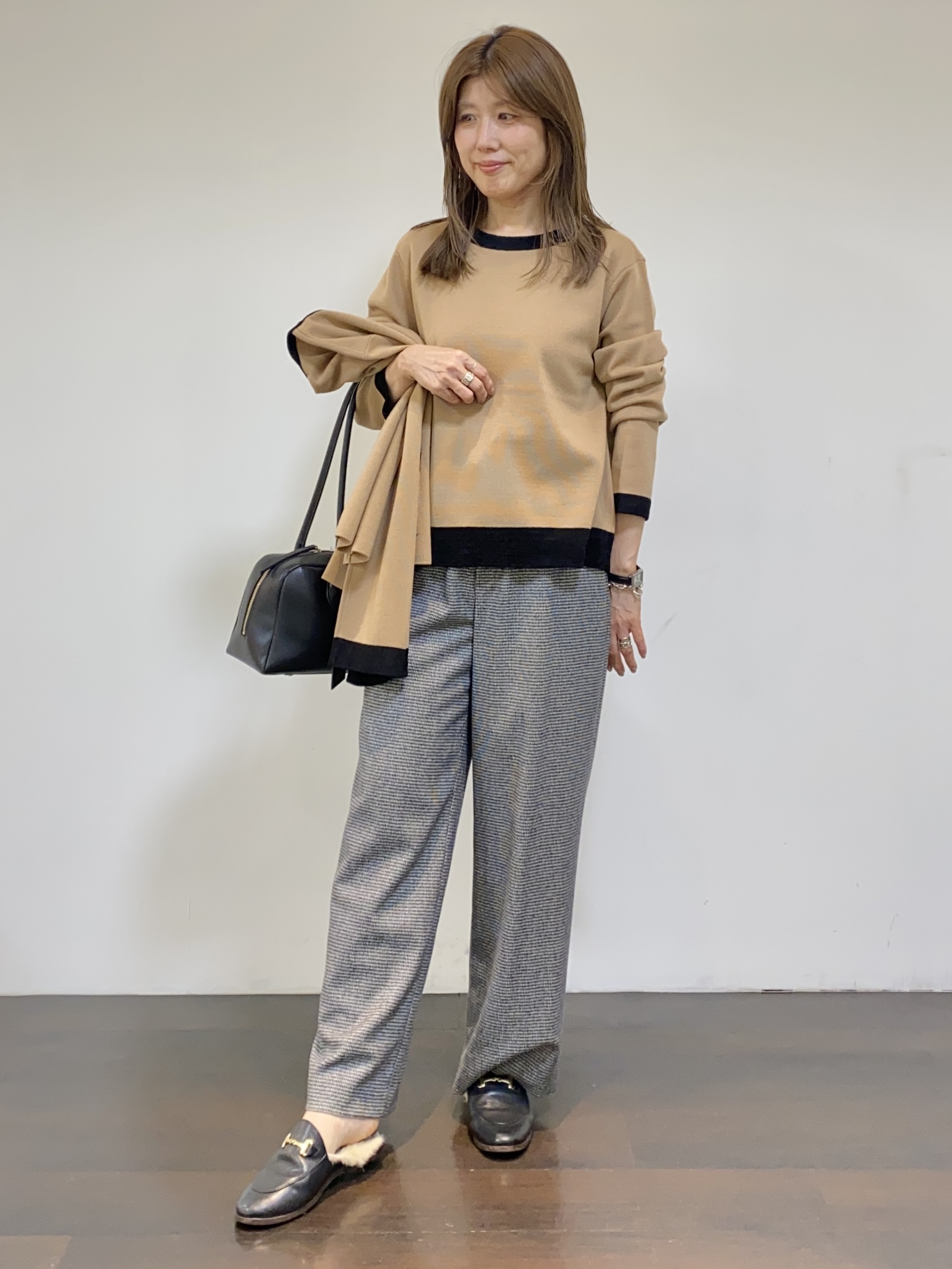 tomoさんの「UNTITLED｜【アンサンブル可/ジャケットライク】モールラインカーディガン」を使ったコーディネート
