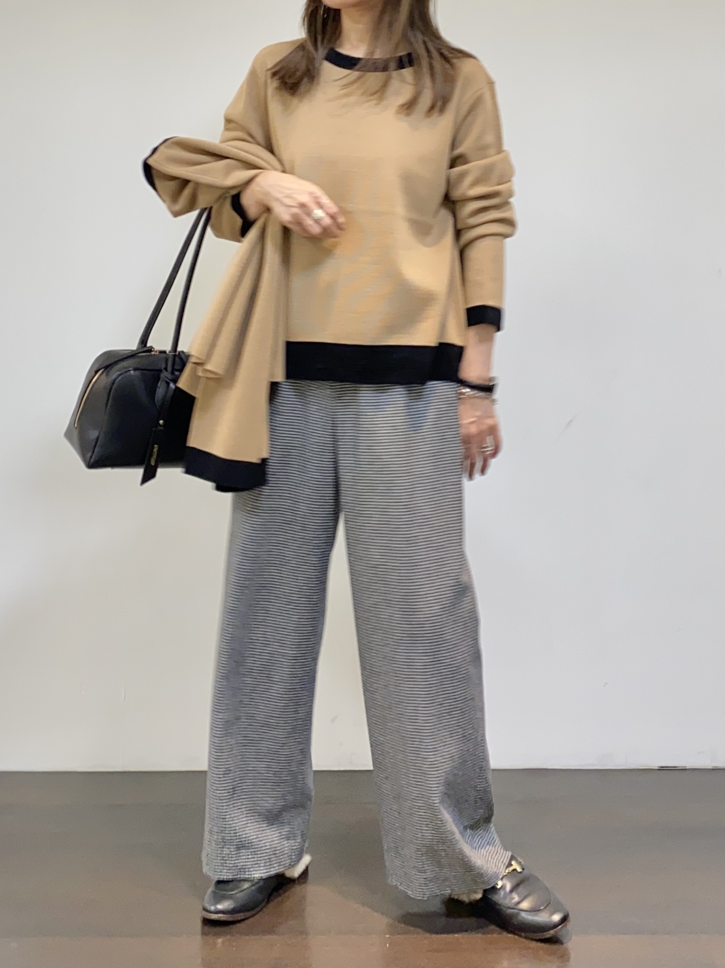 tomoさんの「UNTITLED｜【アンサンブル可/ジャケットライク】モールラインカーディガン」を使ったコーディネート