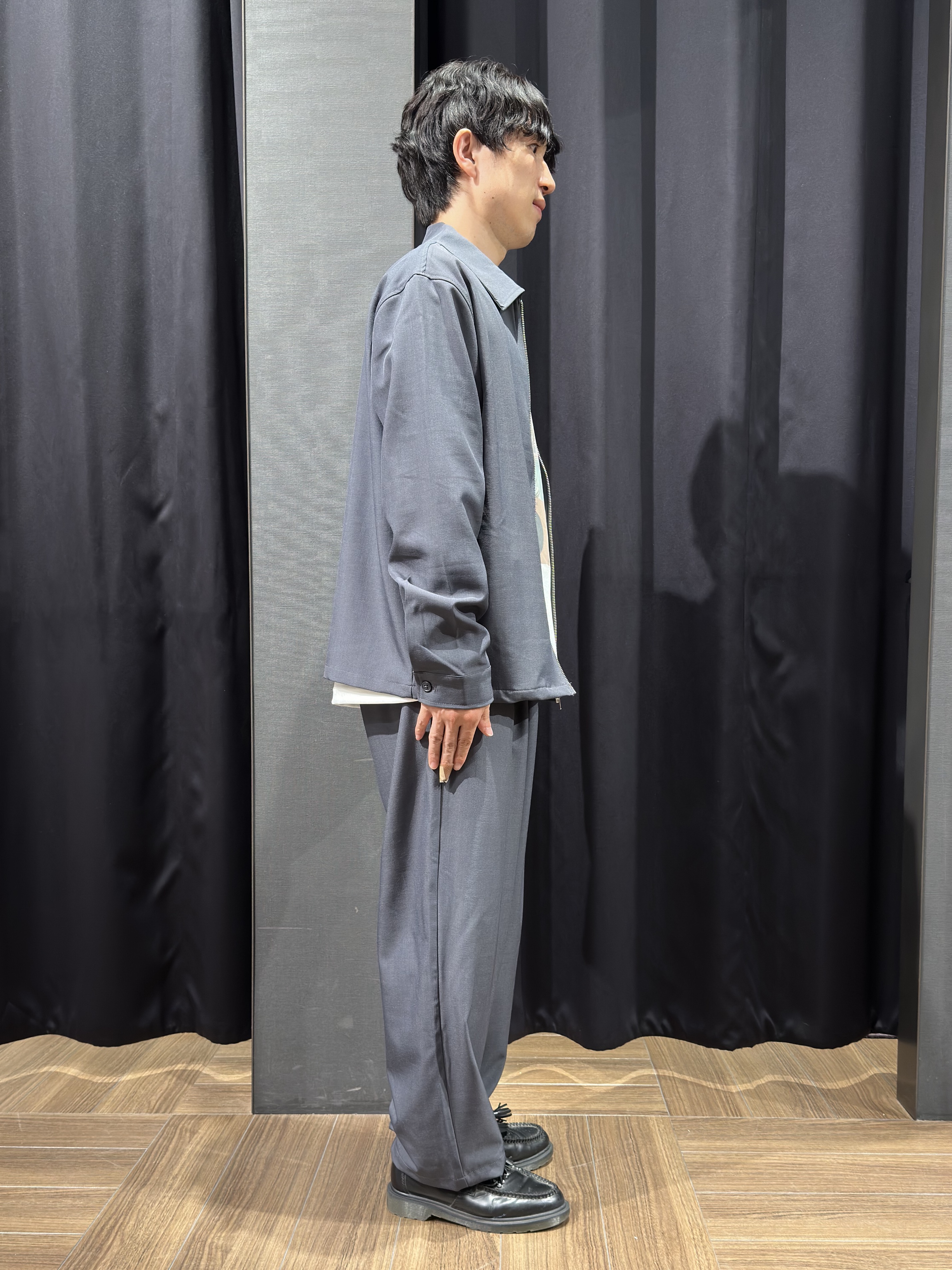 tomoyaさんの「THE SHOP TK｜【セットアップ可／洗濯機OK】ウールライクジップブルゾン」を使ったコーディネート