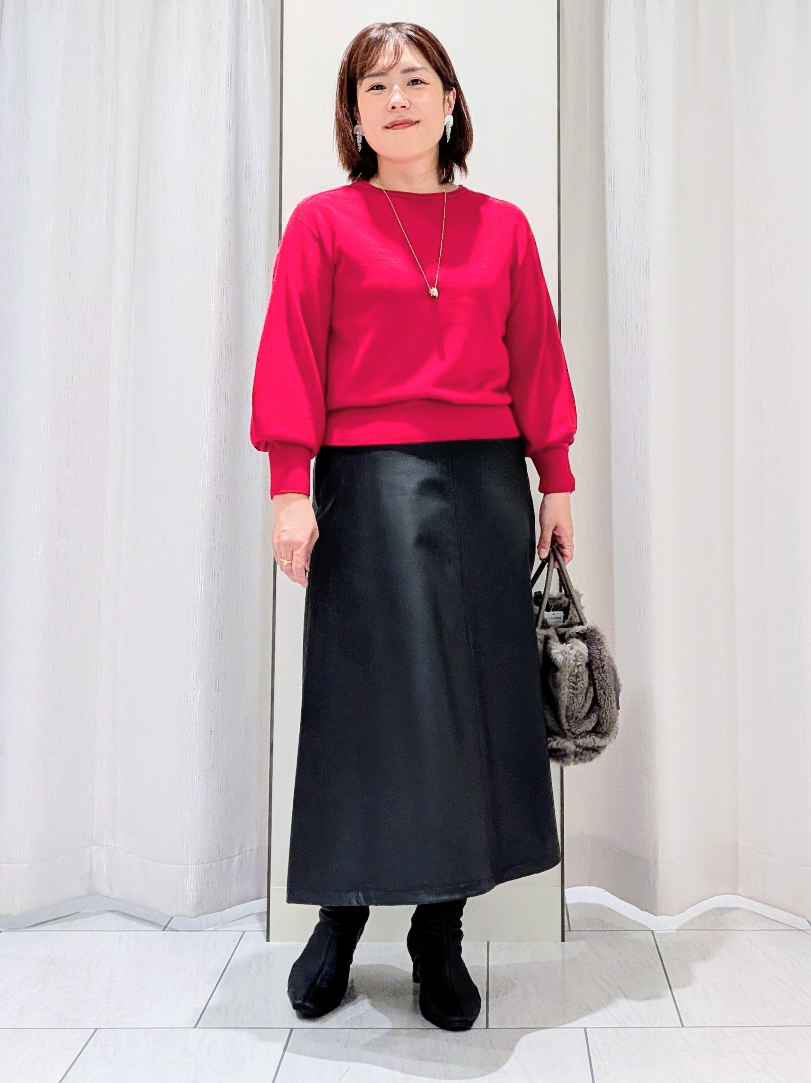 Onumaさんの「UNTITLED｜【大人の抜け感/8色展開】ボリュームスリーブニットプルオーバー」を使ったコーディネート