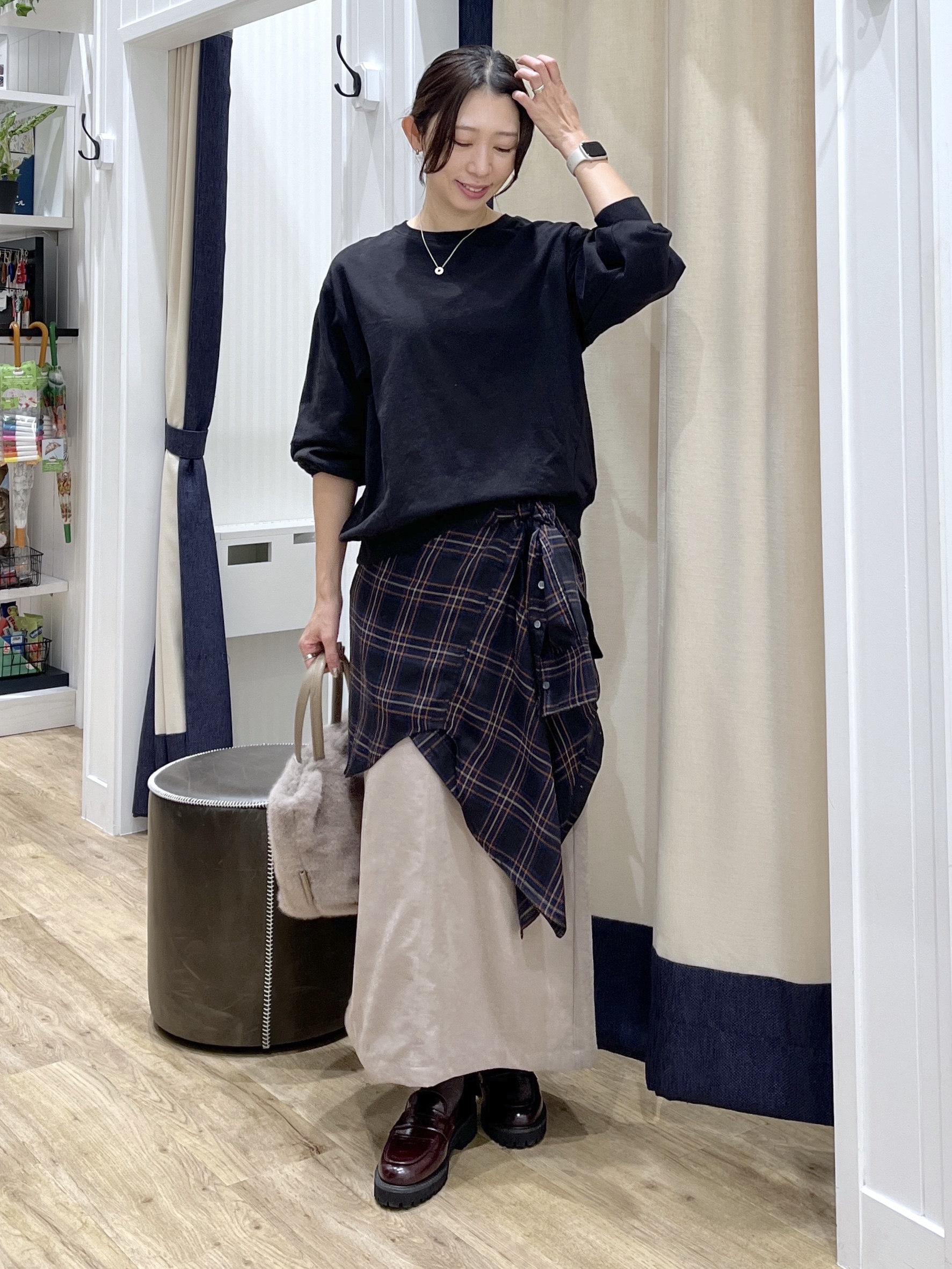 canaさんの「Dessin｜【洗える/6色展開】フォルムスリーブミニ裏毛 プルオーバー」を使ったコーディネート