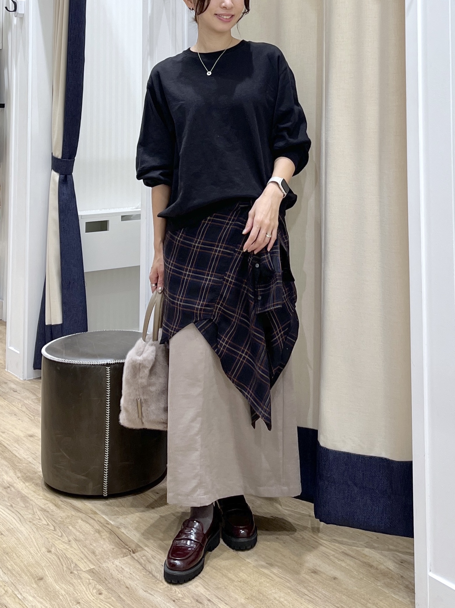 canaさんの「Dessin｜【洗える/6色展開】フォルムスリーブミニ裏毛 プルオーバー」を使ったコーディネート