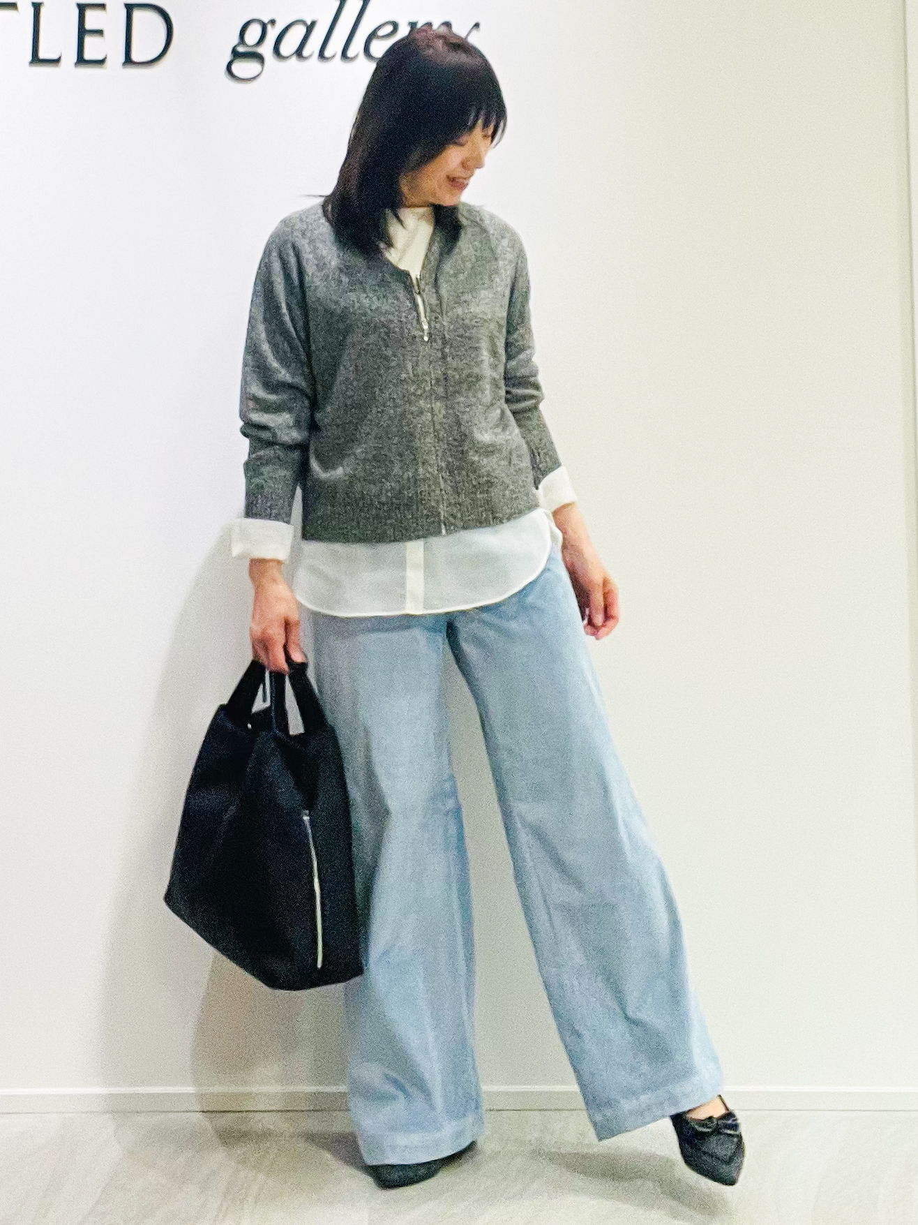 めいさんの「UNTITLED｜【重ね着レイヤード】シャツディテールレイヤードプルオーバー」を使ったコーディネート