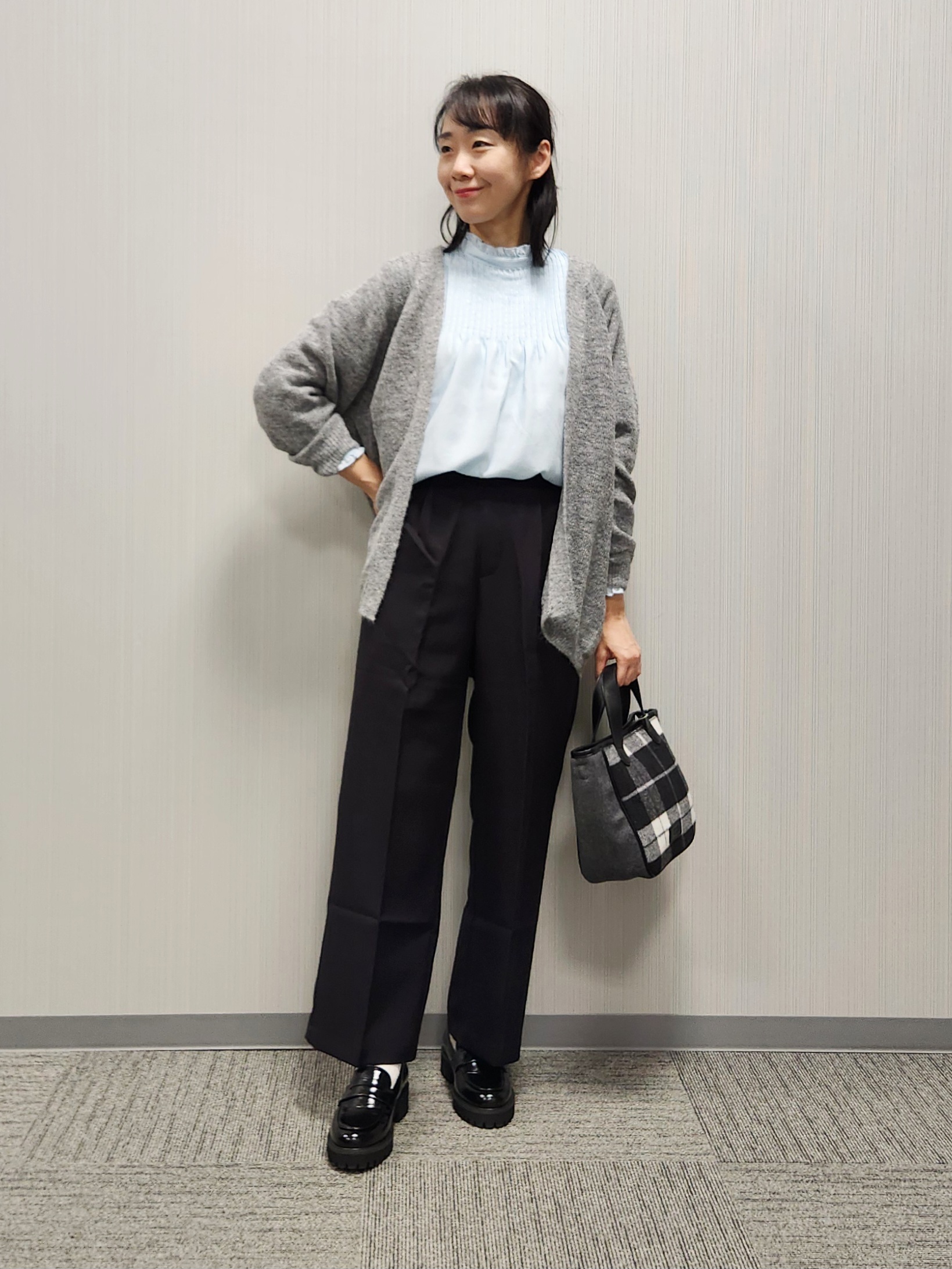 naraさんの「Dessin｜【洗える】モヘアブレンドニット ボタンレスカーディガン」を使ったコーディネート