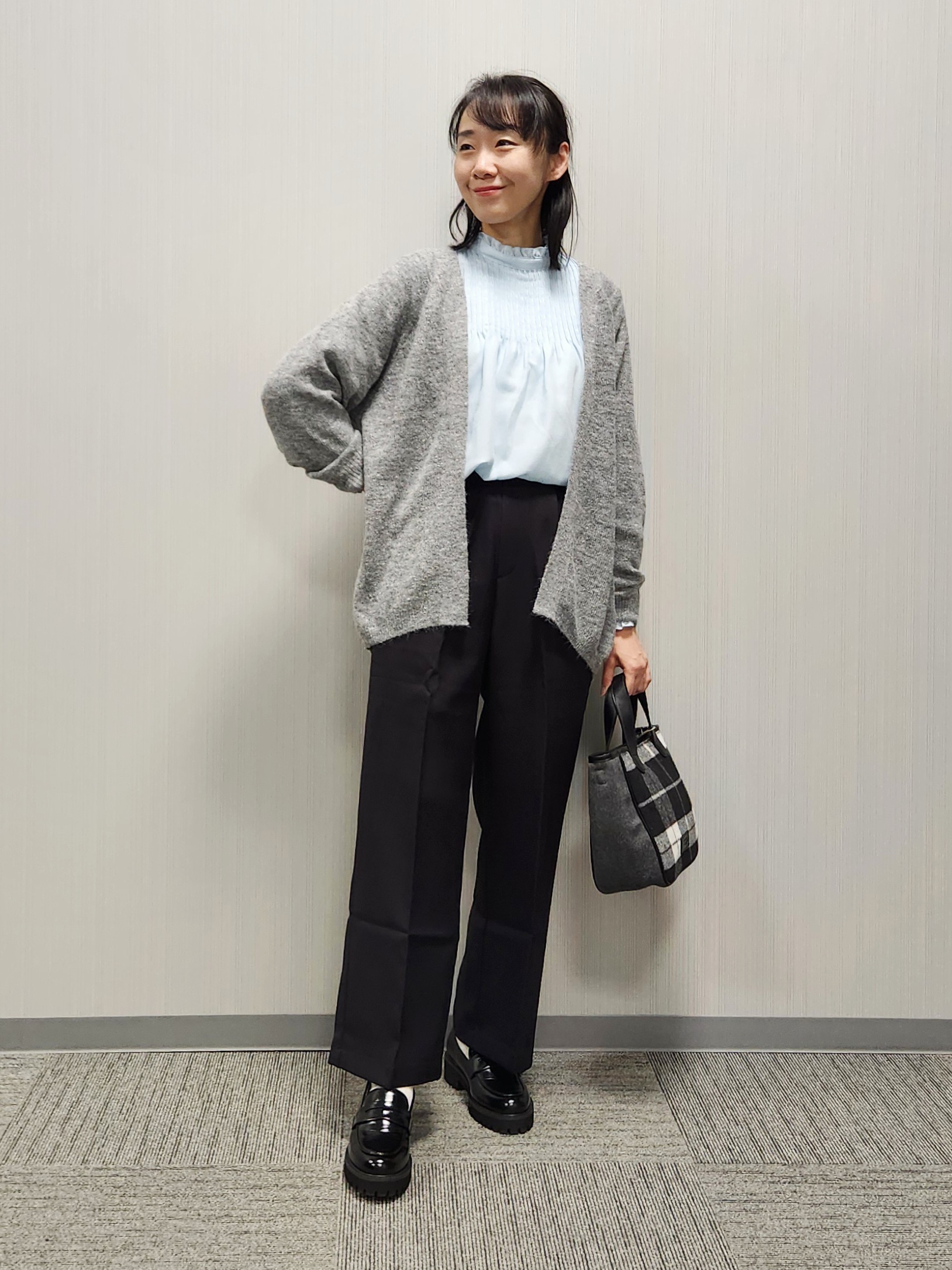 naraさんの「Dessin｜【洗える】モヘアブレンドニット ボタンレスカーディガン」を使ったコーディネート