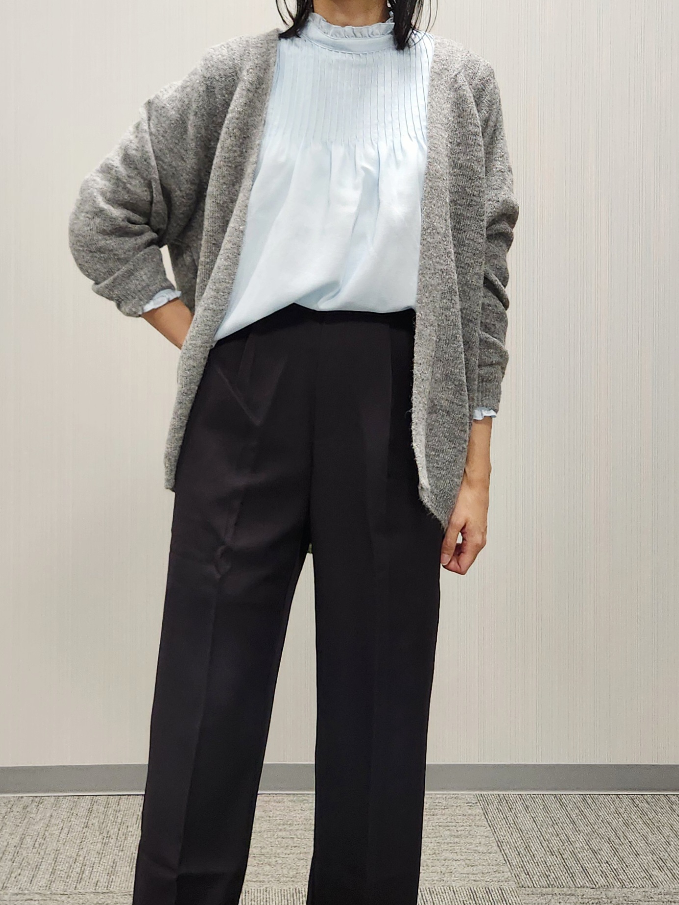 naraさんの「Dessin｜【洗える】モヘアブレンドニット ボタンレスカーディガン」を使ったコーディネート