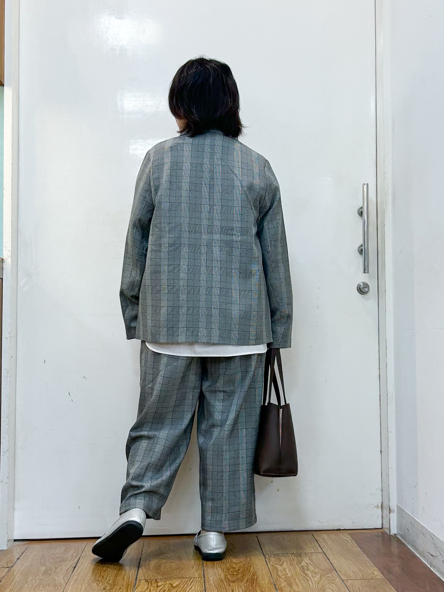 haruさんの「SHOO･LA･RUE｜【セットアップ可/洗濯後しわになりにくい】ウールフィール ダブルジャケット」を使ったコーディネート