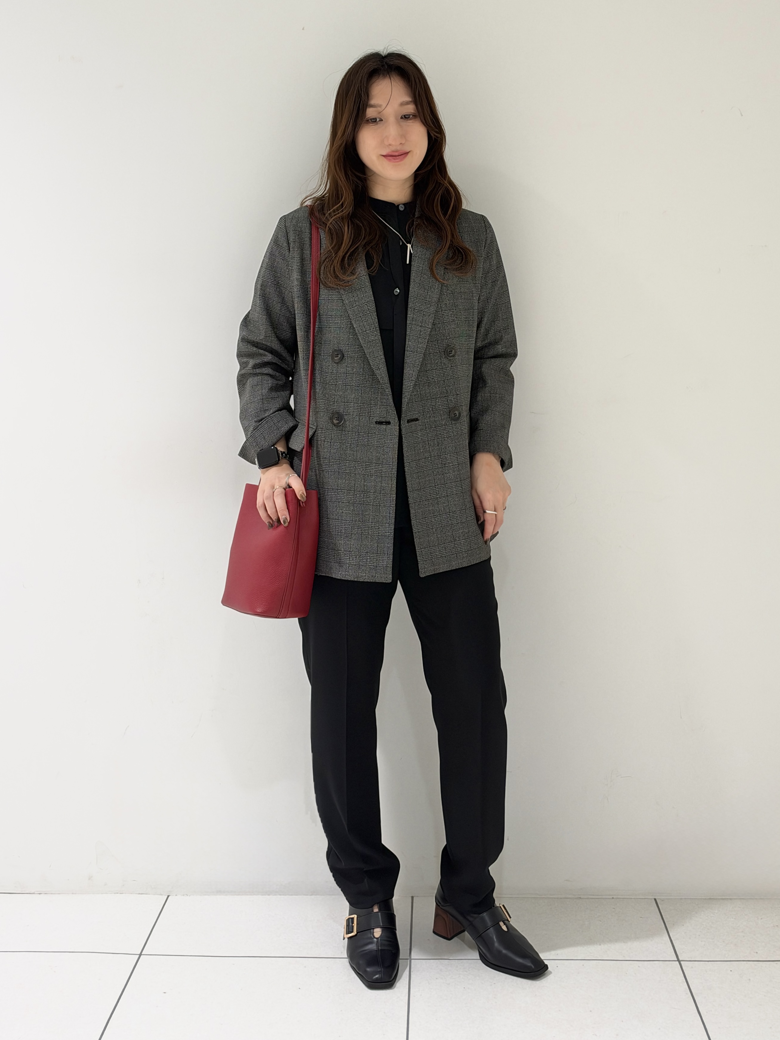 そんさんの「INDIVI｜【洗濯機OK／ストレッチ◎】秋はじめのダブルジャケット」を使ったコーディネート