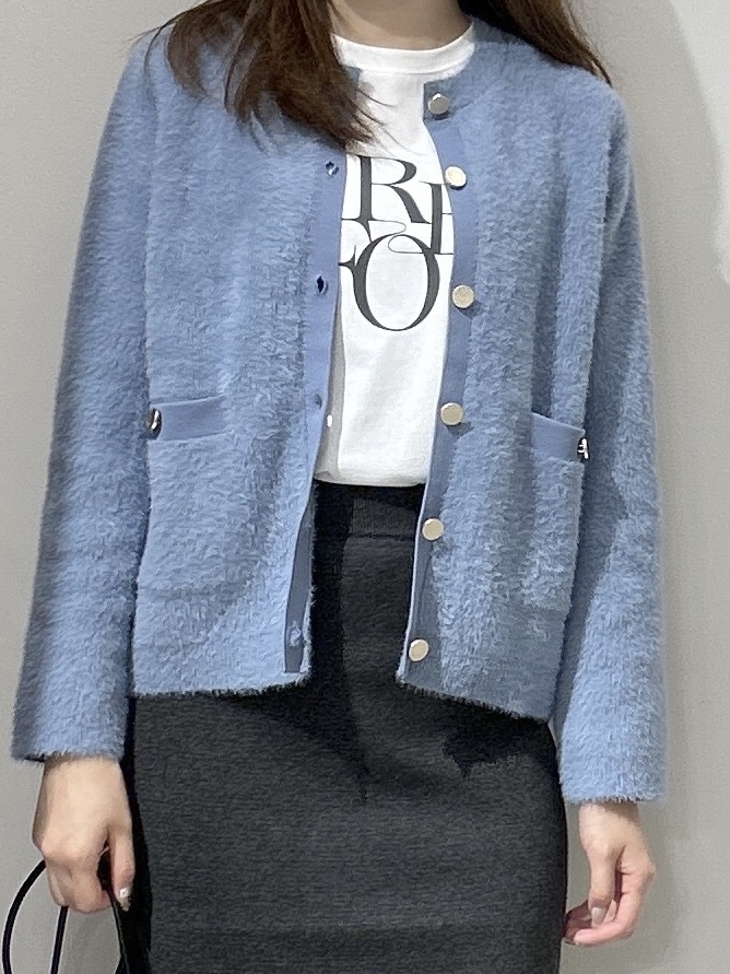 yuikaさんの「OPAQUE.CLIP｜フェザーヤーンニットカーディガン【洗濯機OK】」を使ったコーディネート