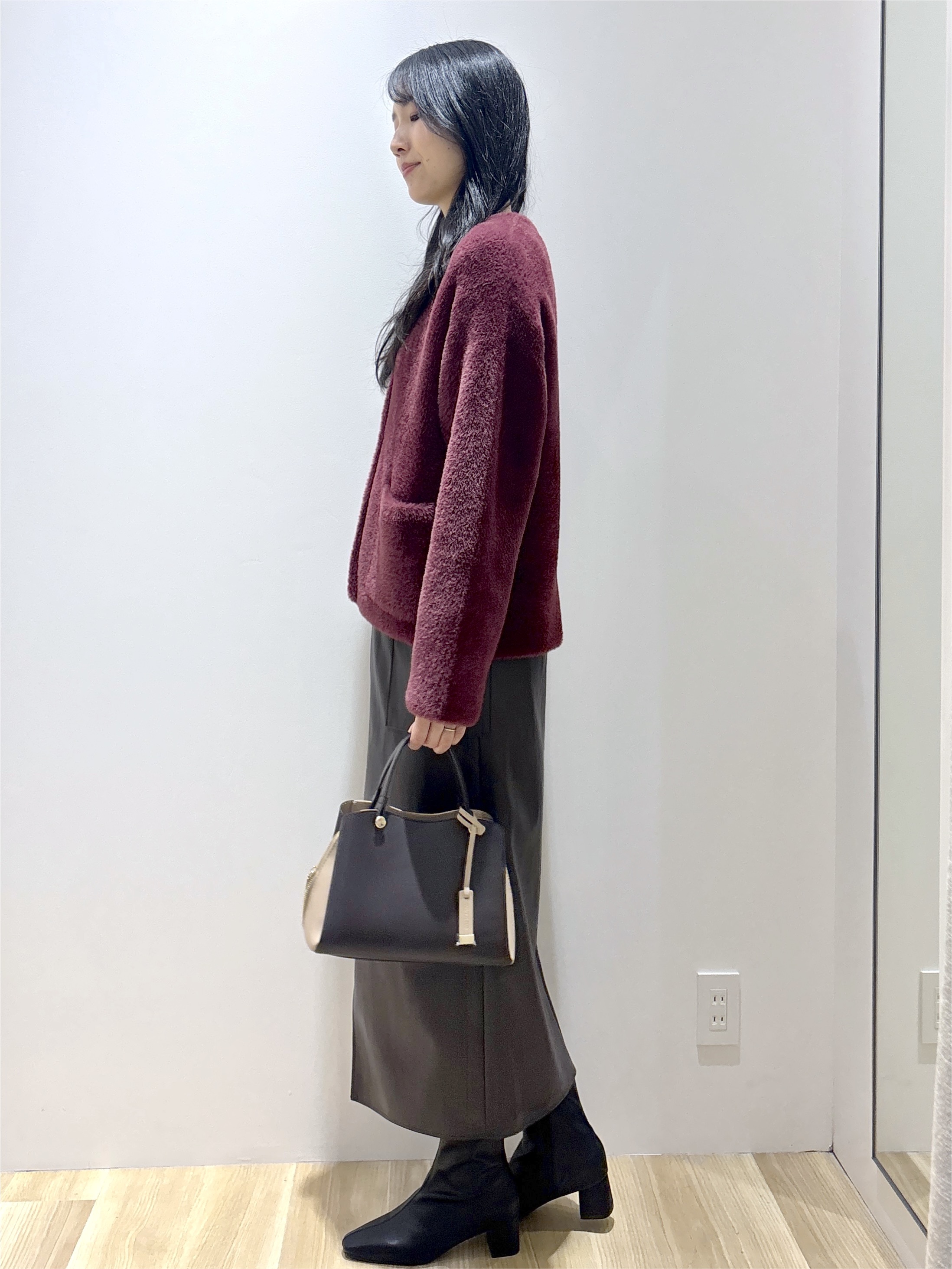 sachikoさんの「OPAQUE.CLIP｜ダブルフェイスニットカーディガン」を使ったコーディネート