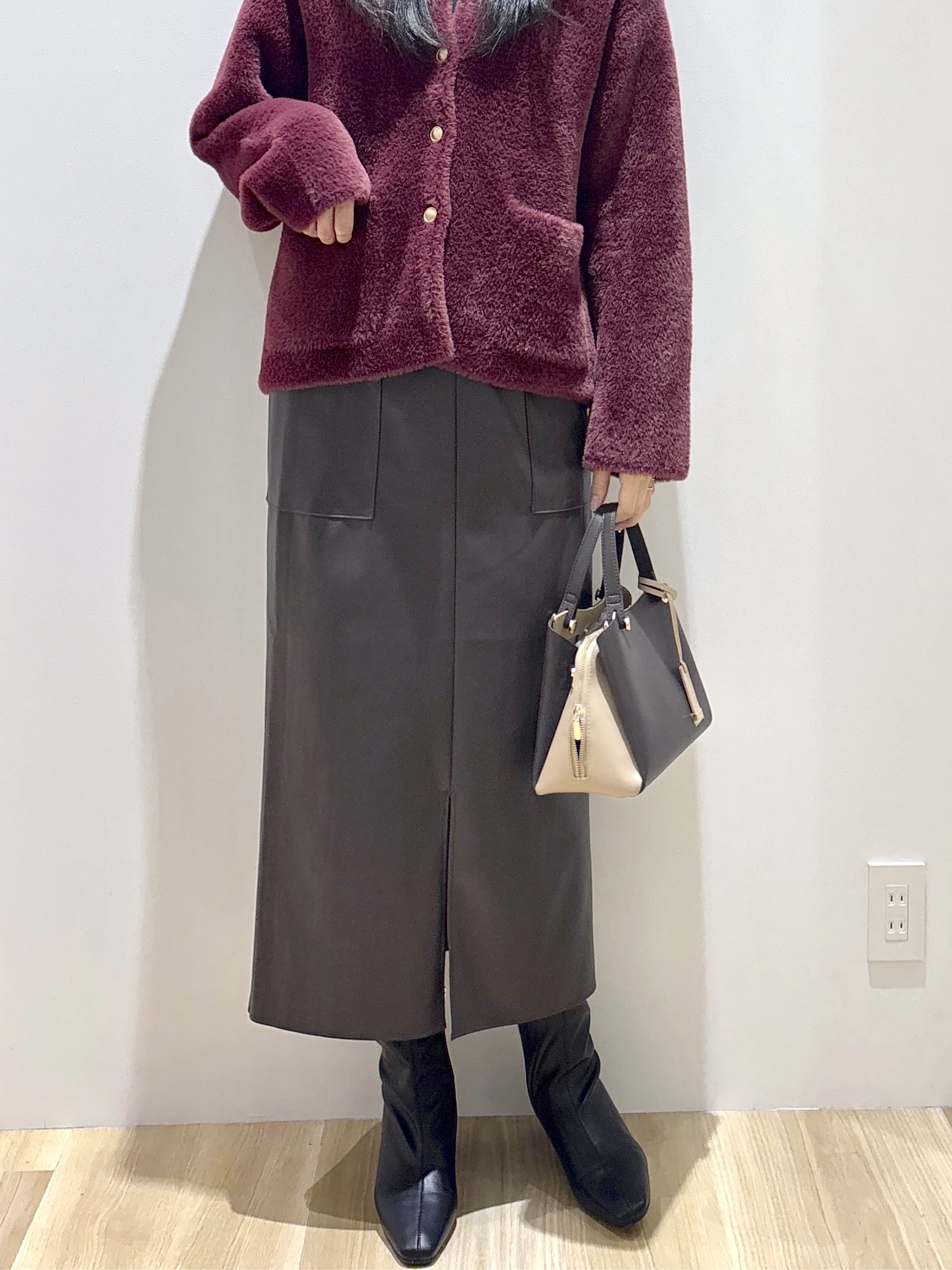 sachikoさんの「OPAQUE.CLIP｜ダブルフェイスニットカーディガン」を使ったコーディネート