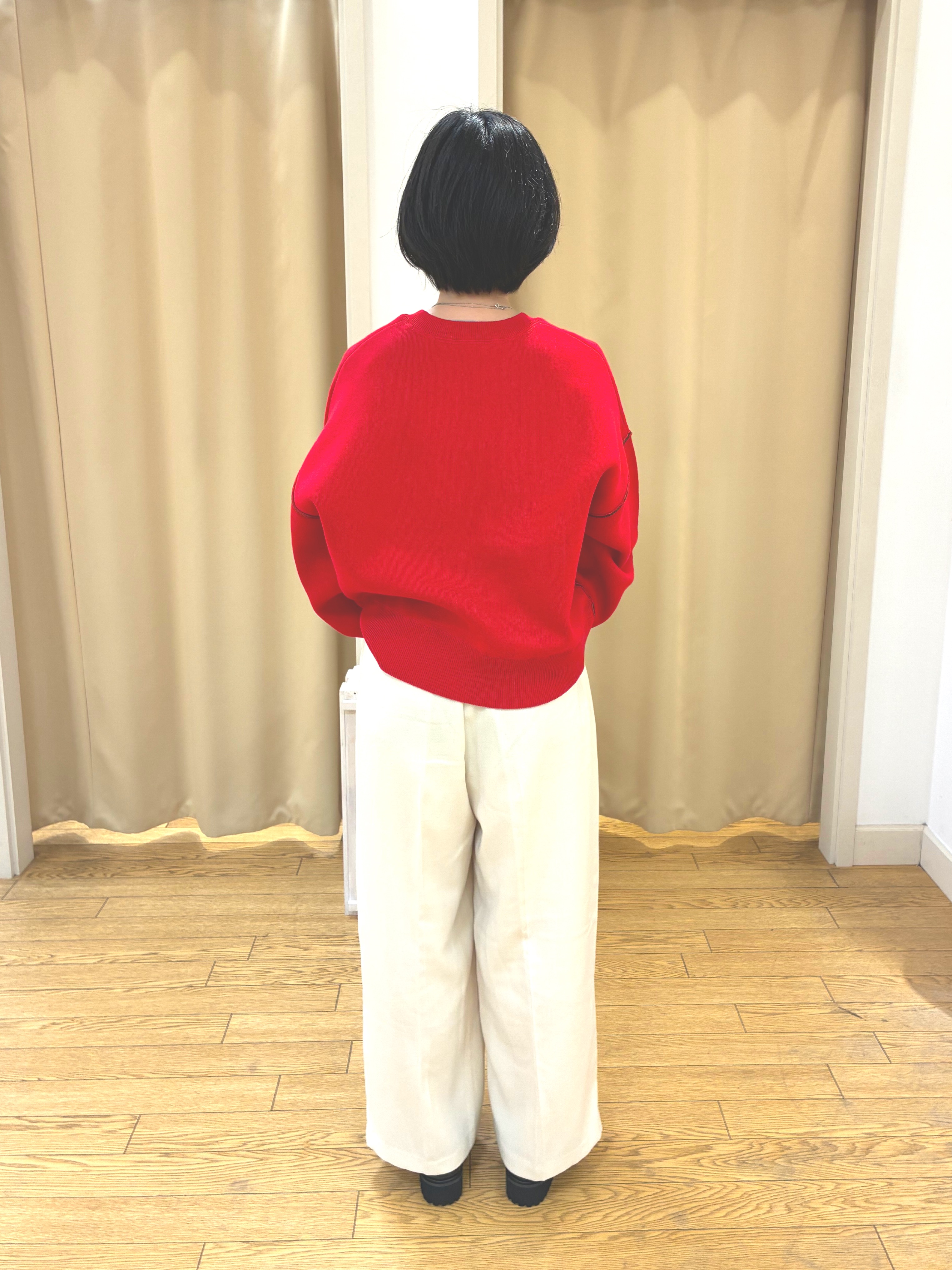Imaiさんの「Dessin｜【あたたかい/洗える】ツイードライクツイル ワイドパンツ」を使ったコーディネート
