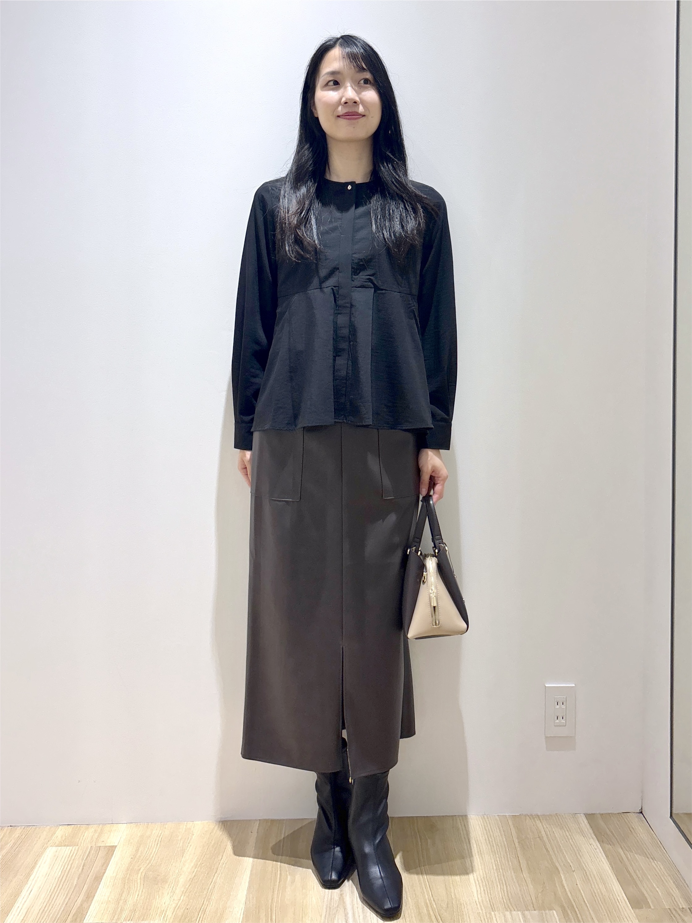 sachikoさんの「OPAQUE.CLIP｜バックプリーツデザインブラウス【洗濯機OK】」を使ったコーディネート