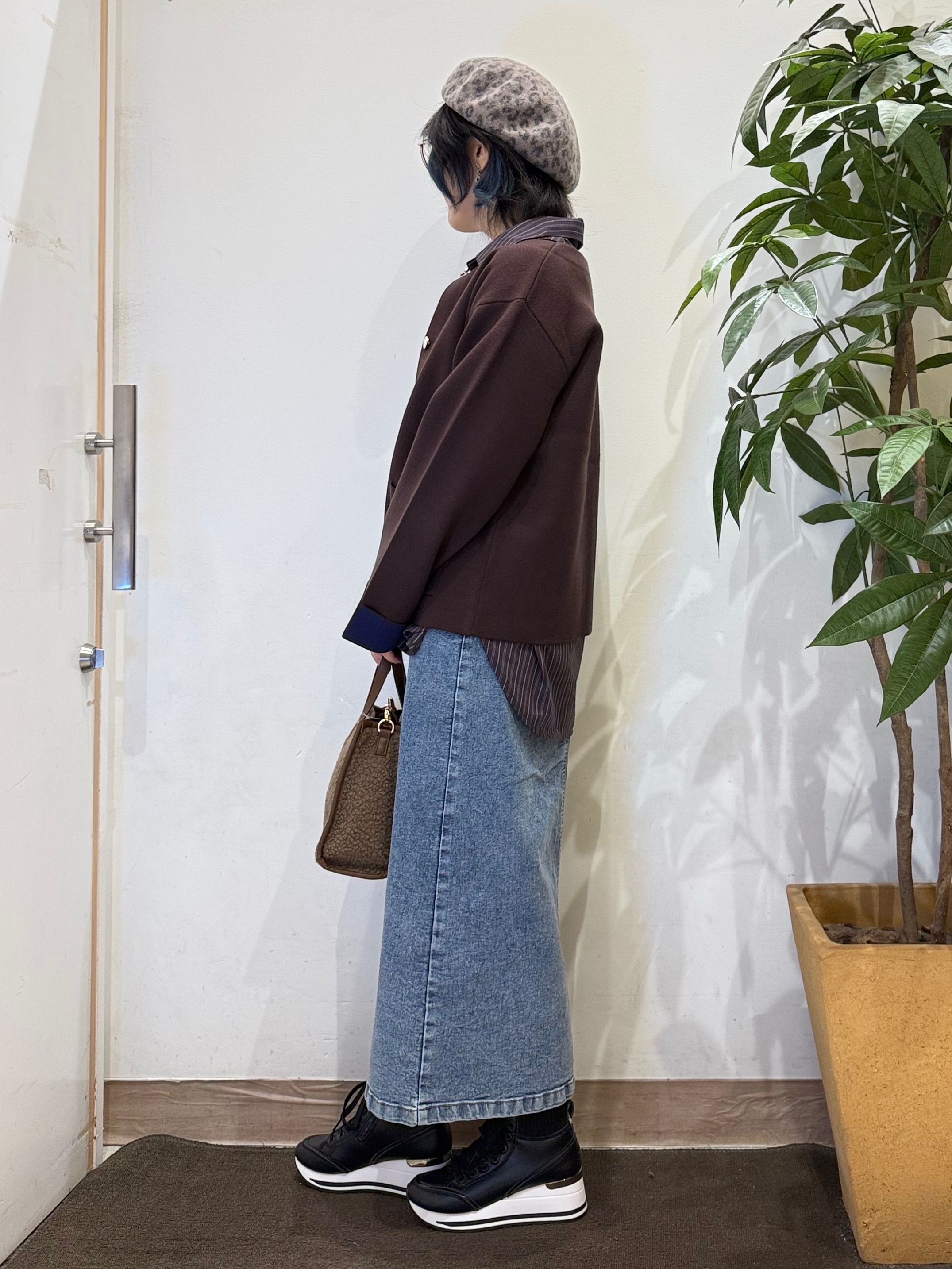 misakiさんの「SHOO･LA･RUE｜【S-LL/洗濯機可/静電気防止】もちもち配色ダブルフェイスカーディガン」を使ったコーディネート