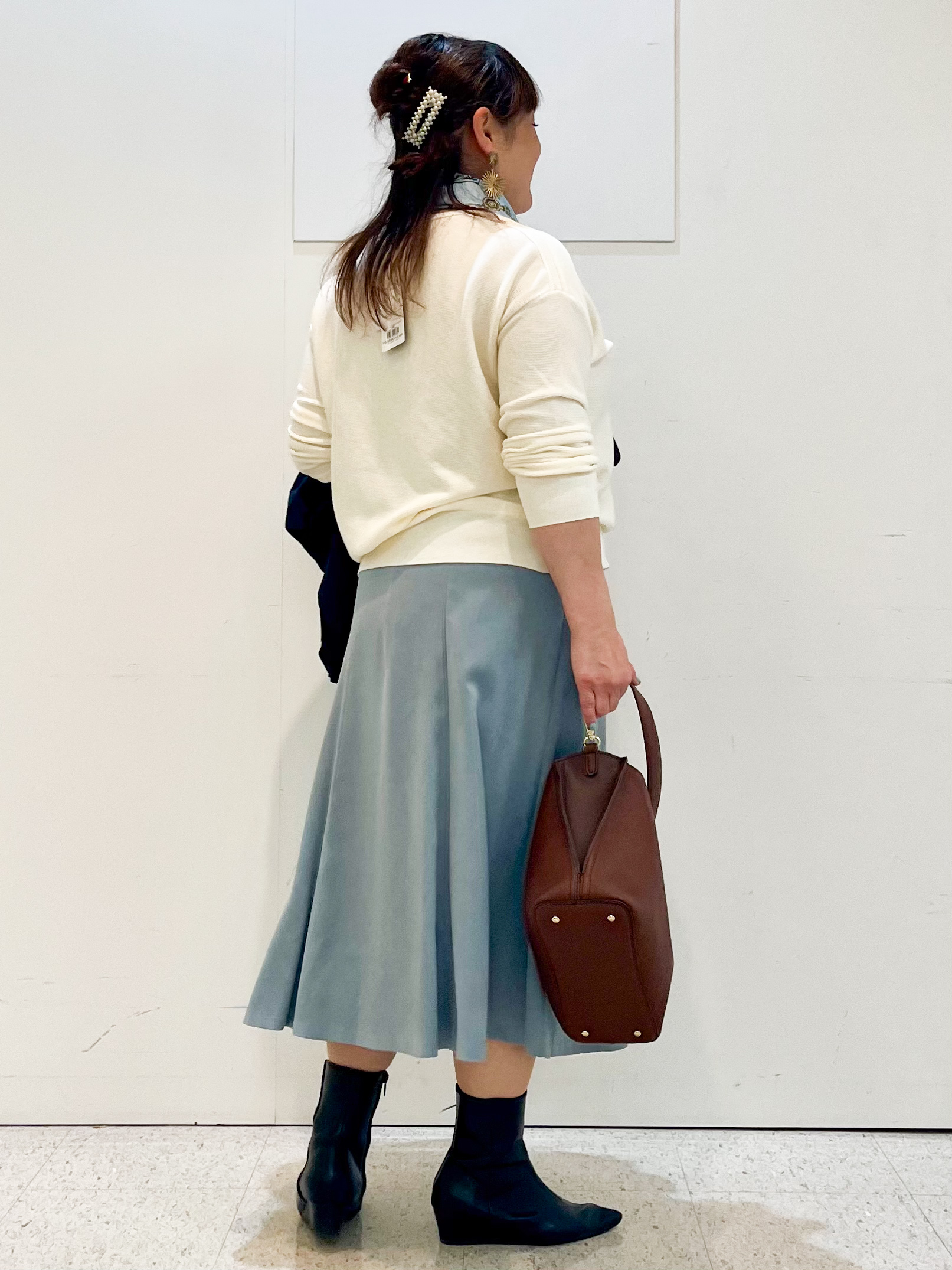 kimmyさんの「Reflect｜ボートネックニットトップス」を使ったコーディネート
