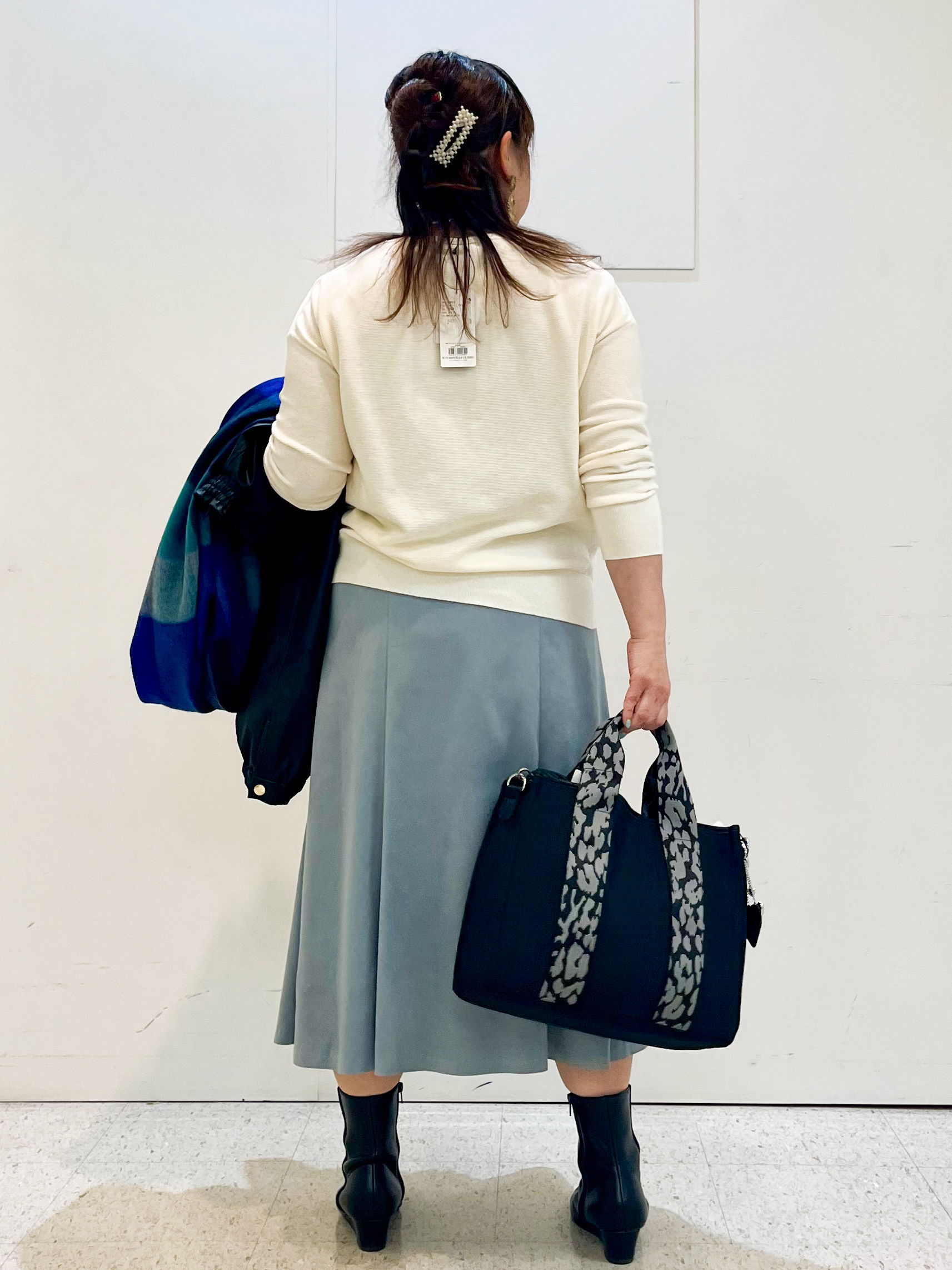 kimmyさんの「Reflect｜ボートネックニットトップス」を使ったコーディネート
