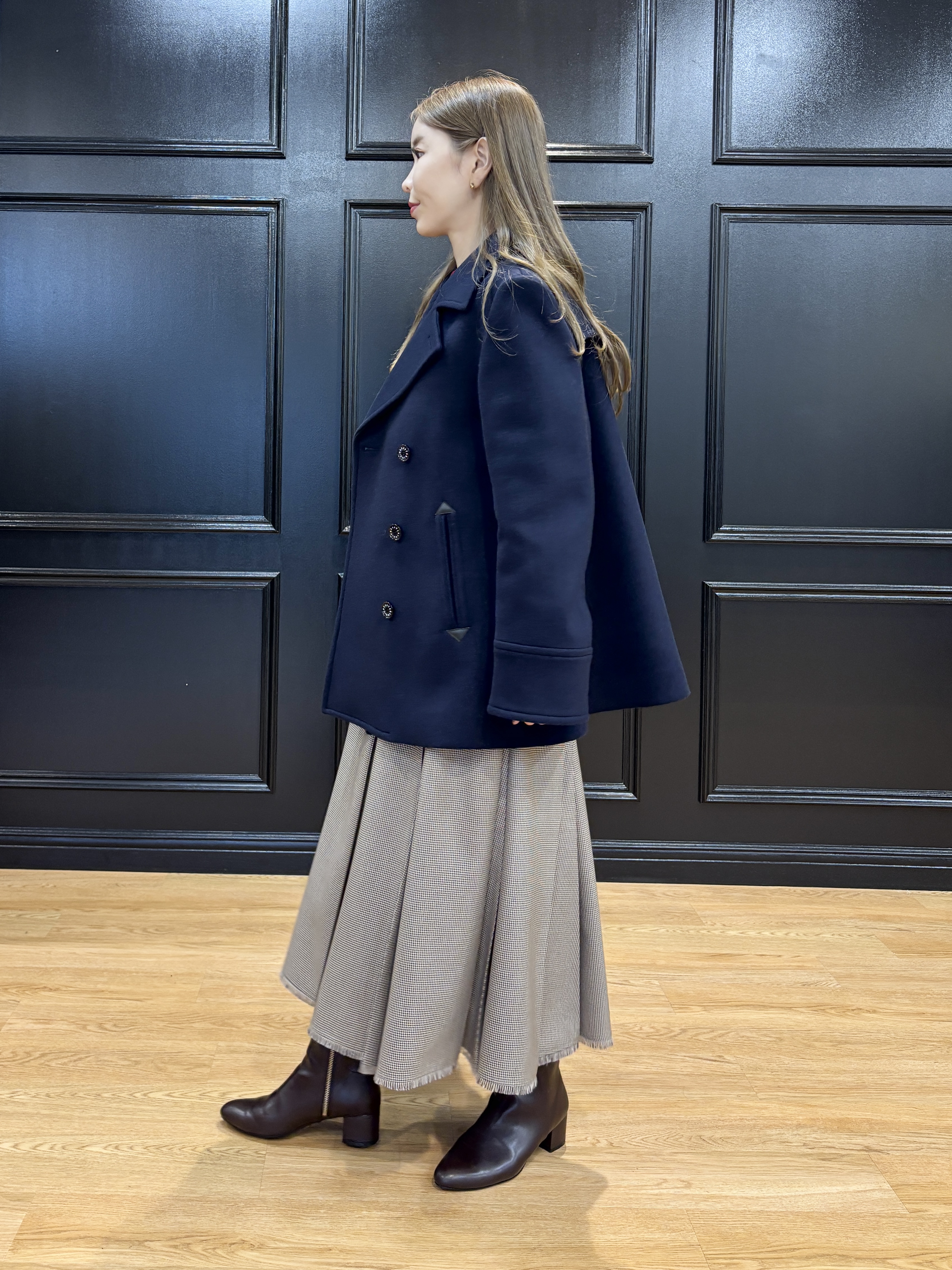 清水夏姫さんの「DRESSTERIOR｜バックリボンニット」を使ったコーディネート