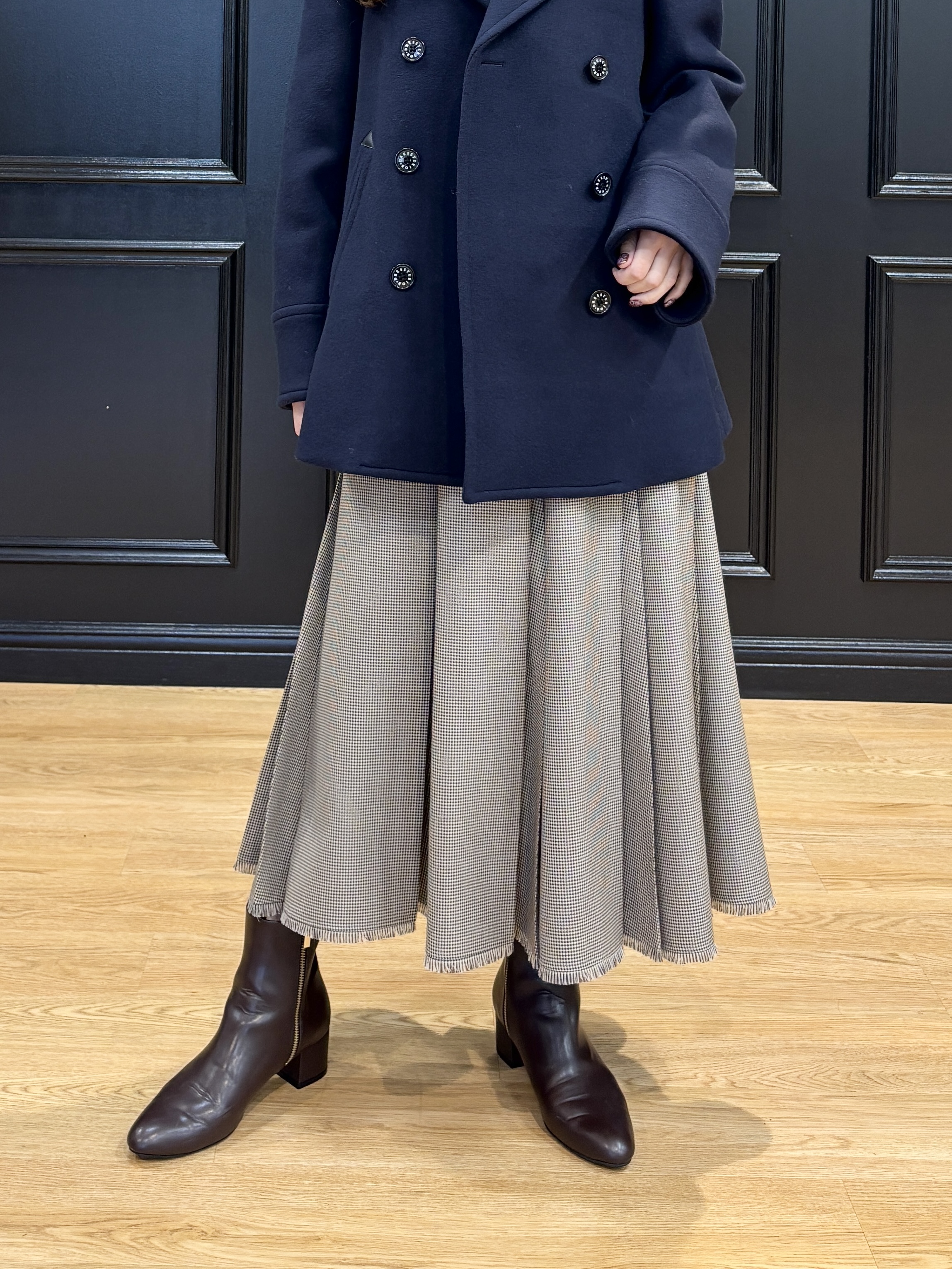清水夏姫さんの「DRESSTERIOR｜バックリボンニット」を使ったコーディネート