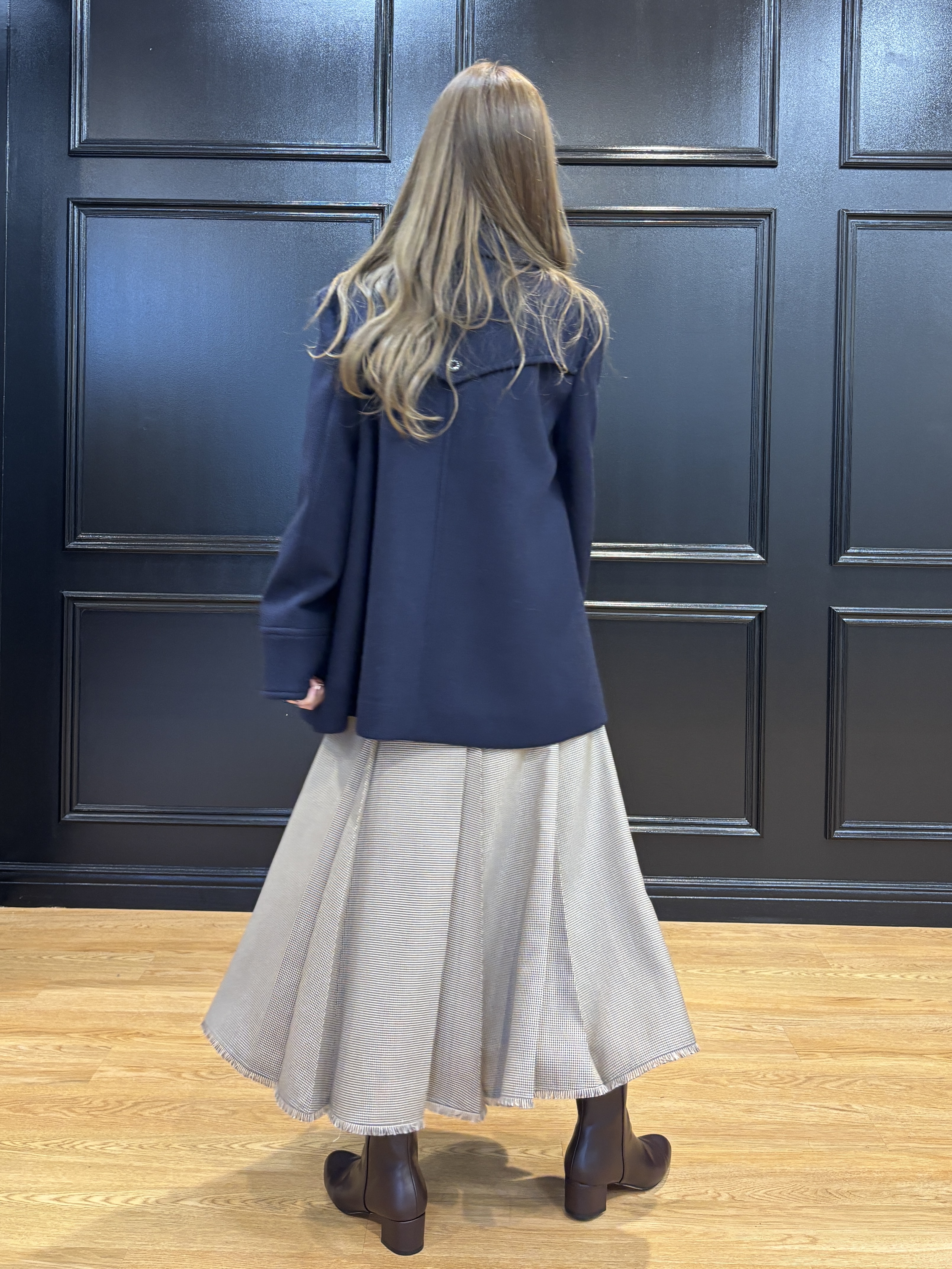 清水夏姫さんの「DRESSTERIOR｜バックリボンニット」を使ったコーディネート