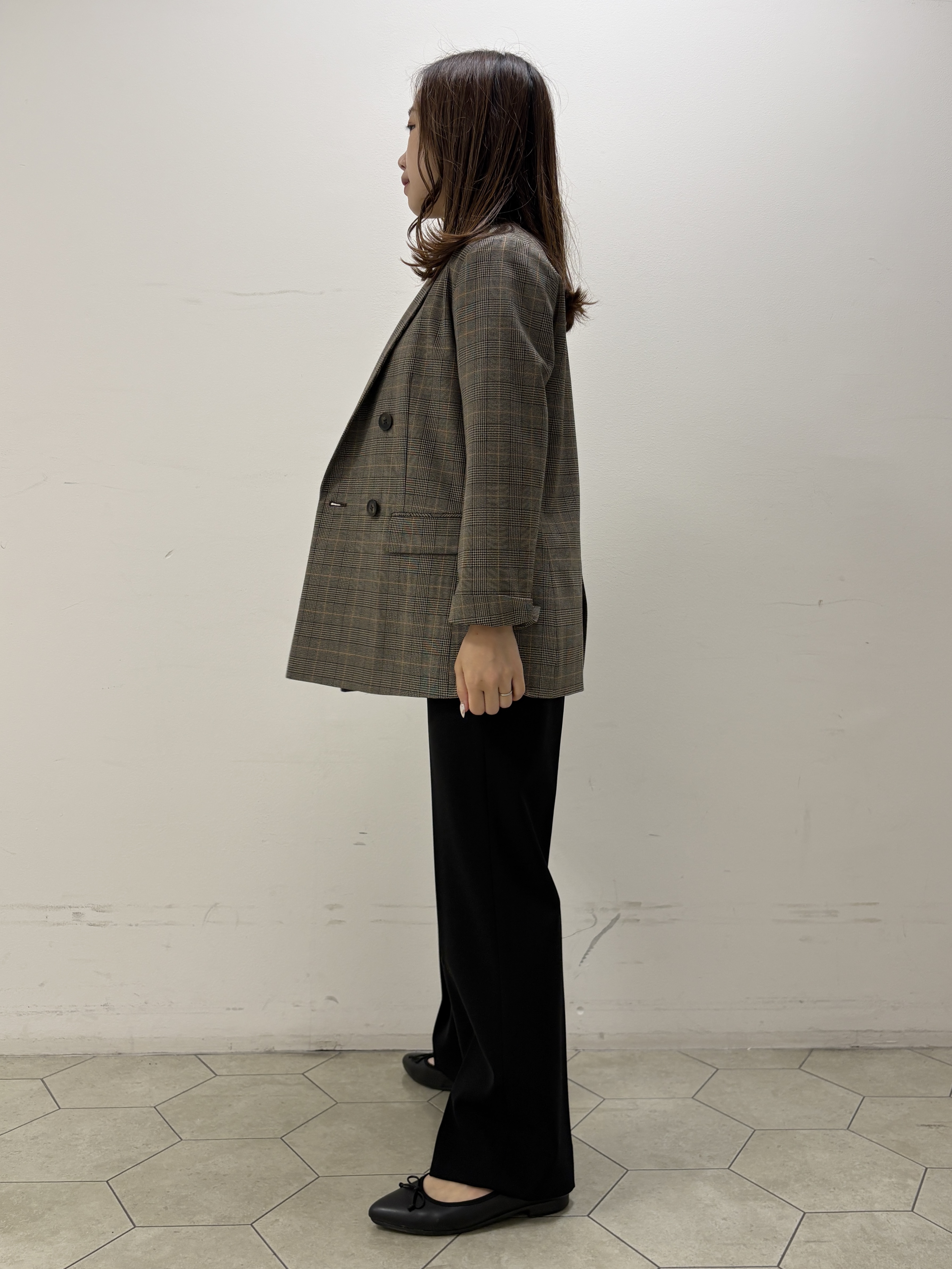 kahoさんの「INDIVI｜【洗濯機OK／ストレッチ◎】秋はじめのダブルジャケット」を使ったコーディネート